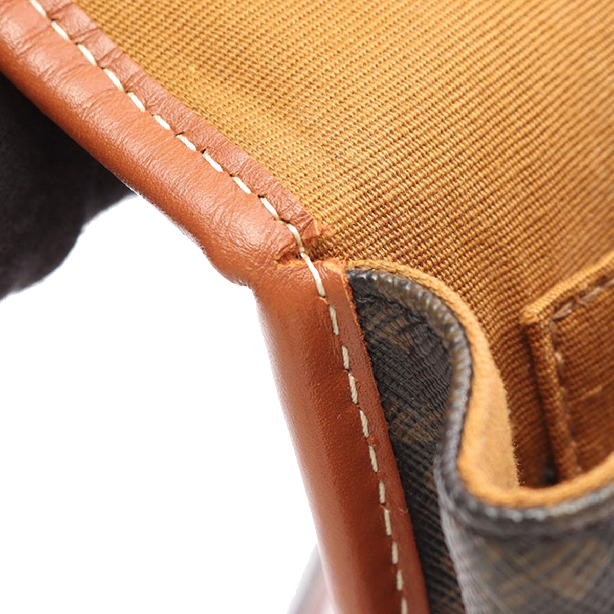 Celine Medium Triomphe Coated Canvas Folco Crossbody — Brown