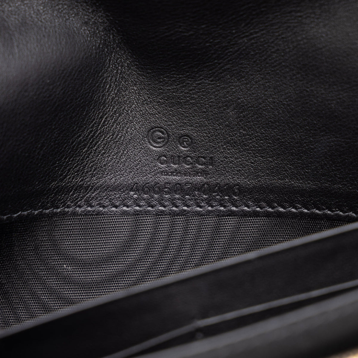 Gucci Microguccissima Wallet on Strap — Black