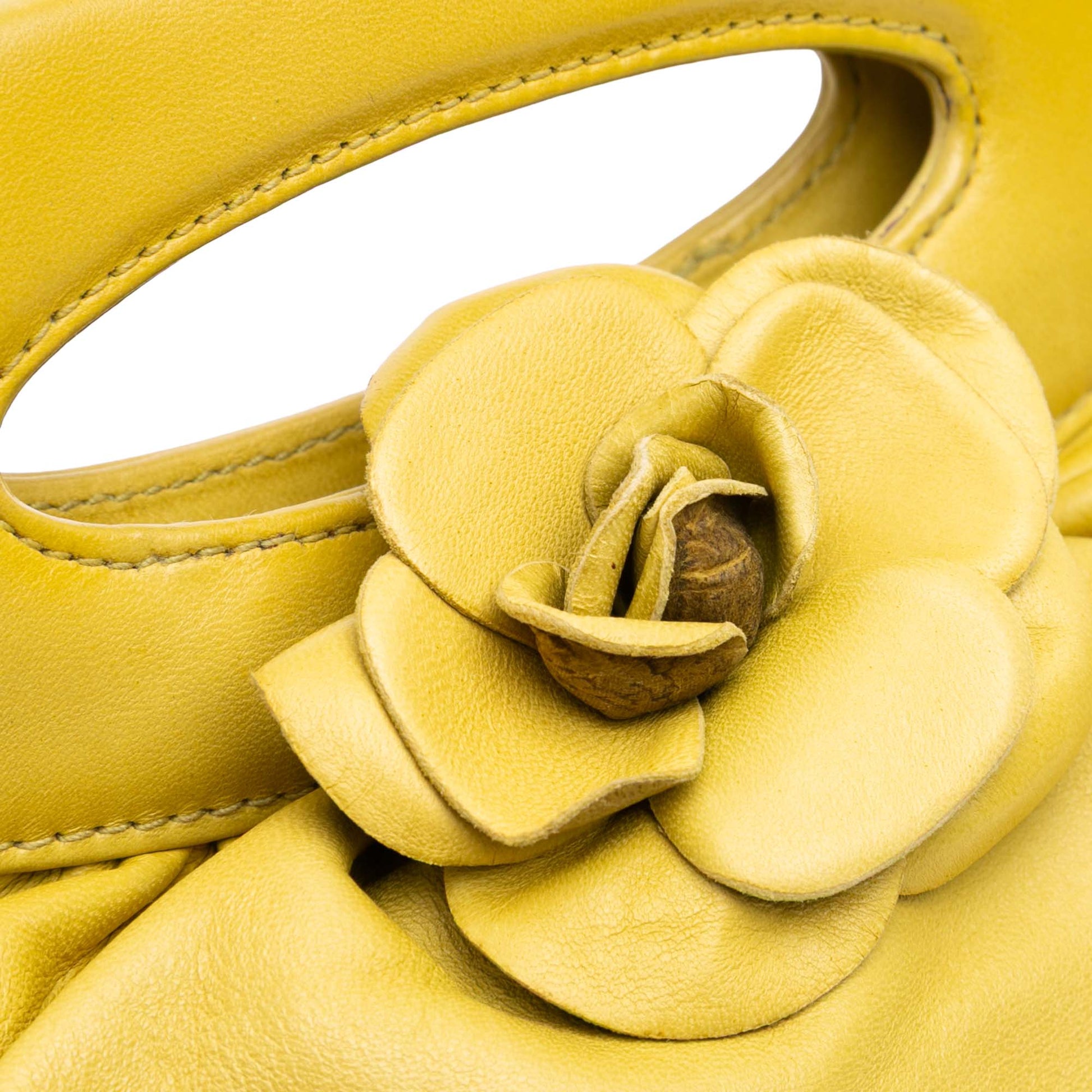 Chanel Lambskin Camellia Frame Clutch