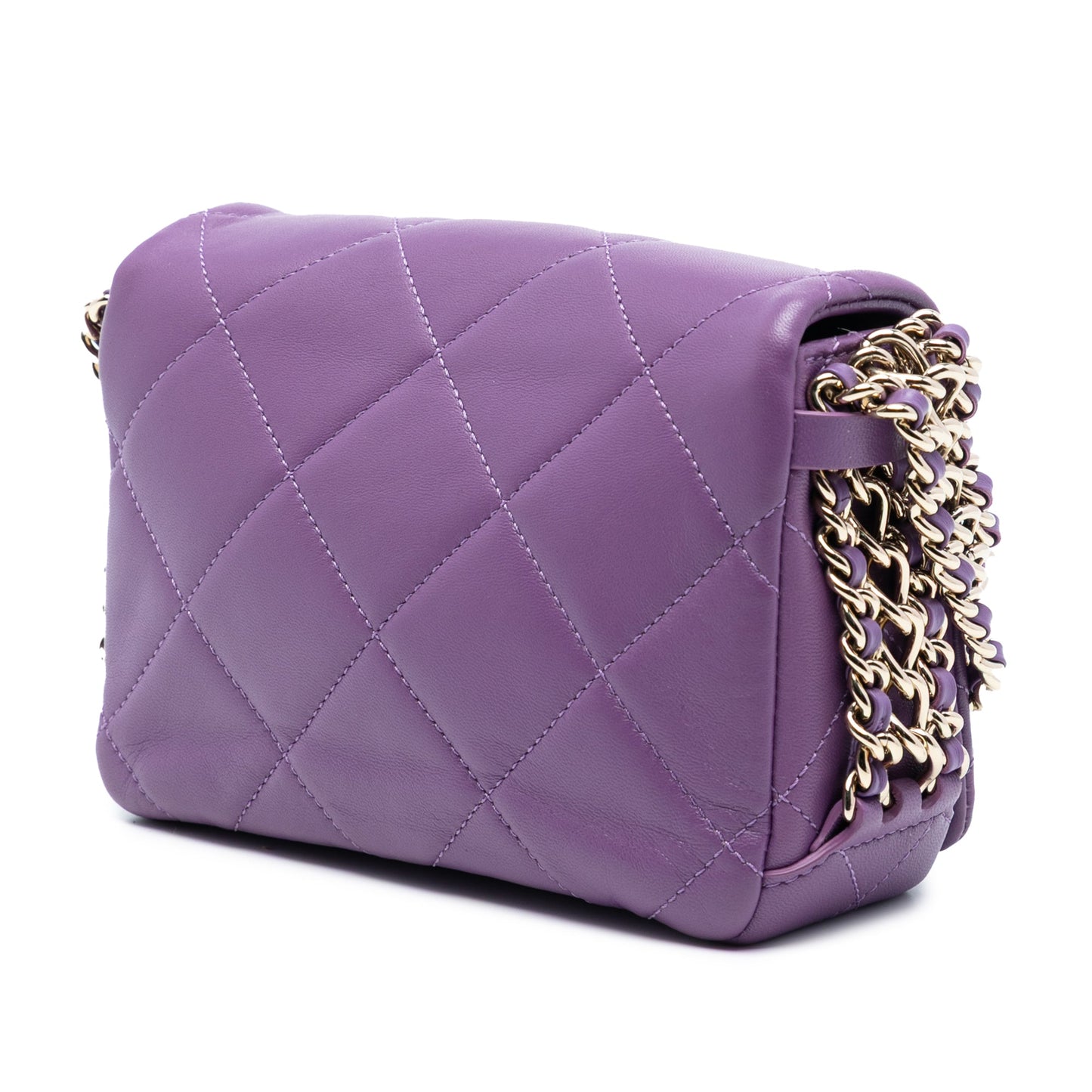 Chanel Mini Lambskin Triple Chain Full Flap