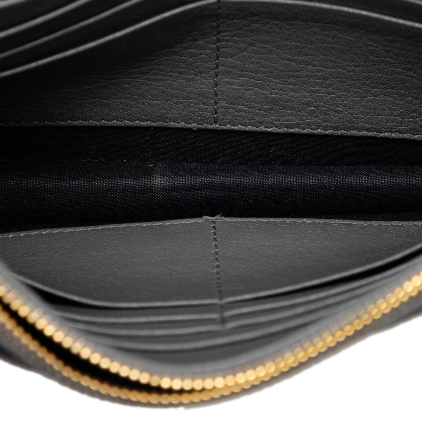 Balenciaga Chevre Motocross Metallic Edge Wallet on Chain