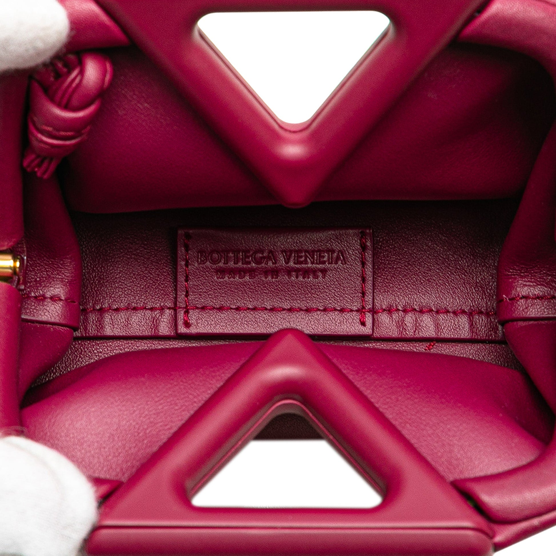 Bottega Veneta Leather Point Coin Purse Satchel