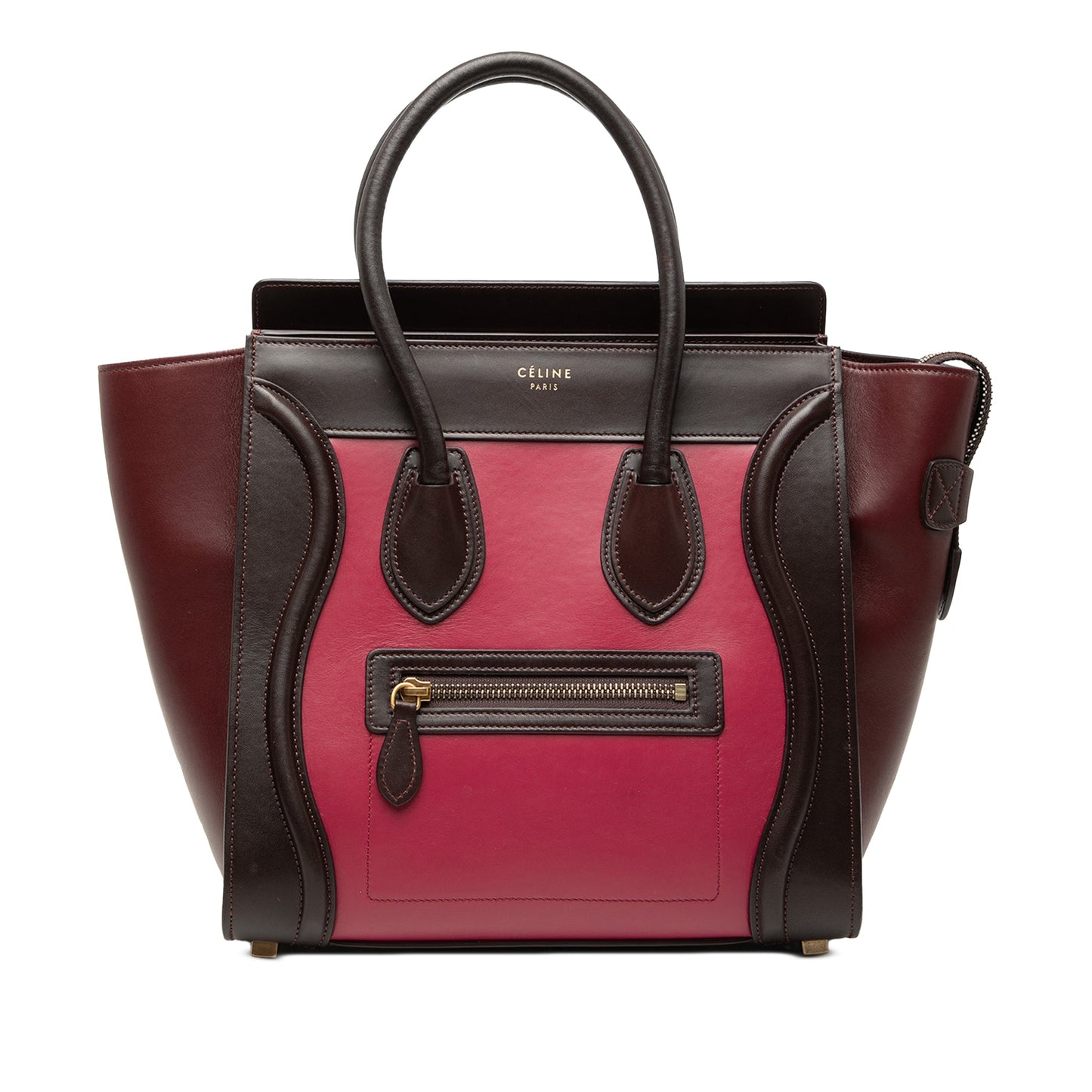 Celine Micro Tricolor Leather Luggage Tote