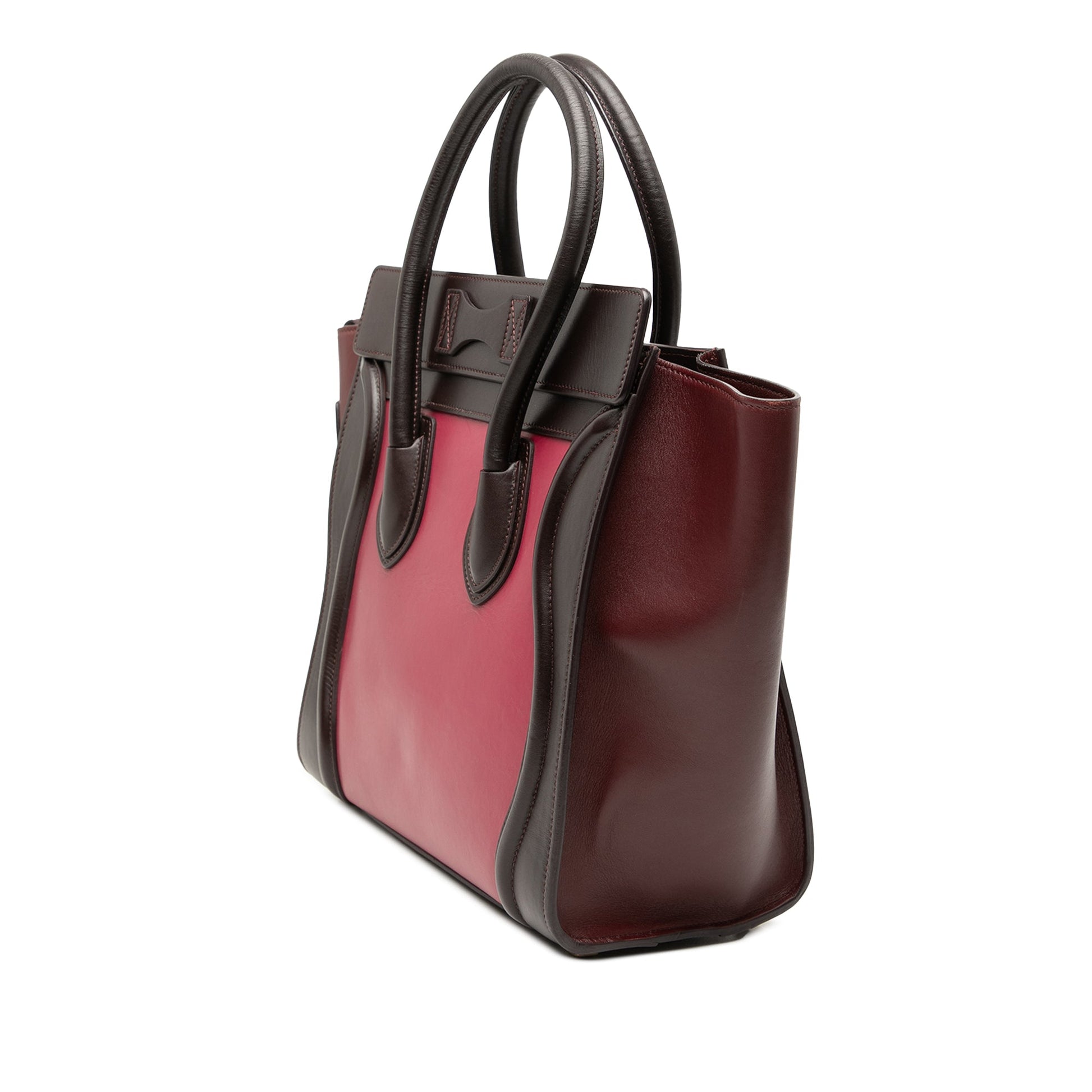 Celine Micro Tricolor Leather Luggage Tote