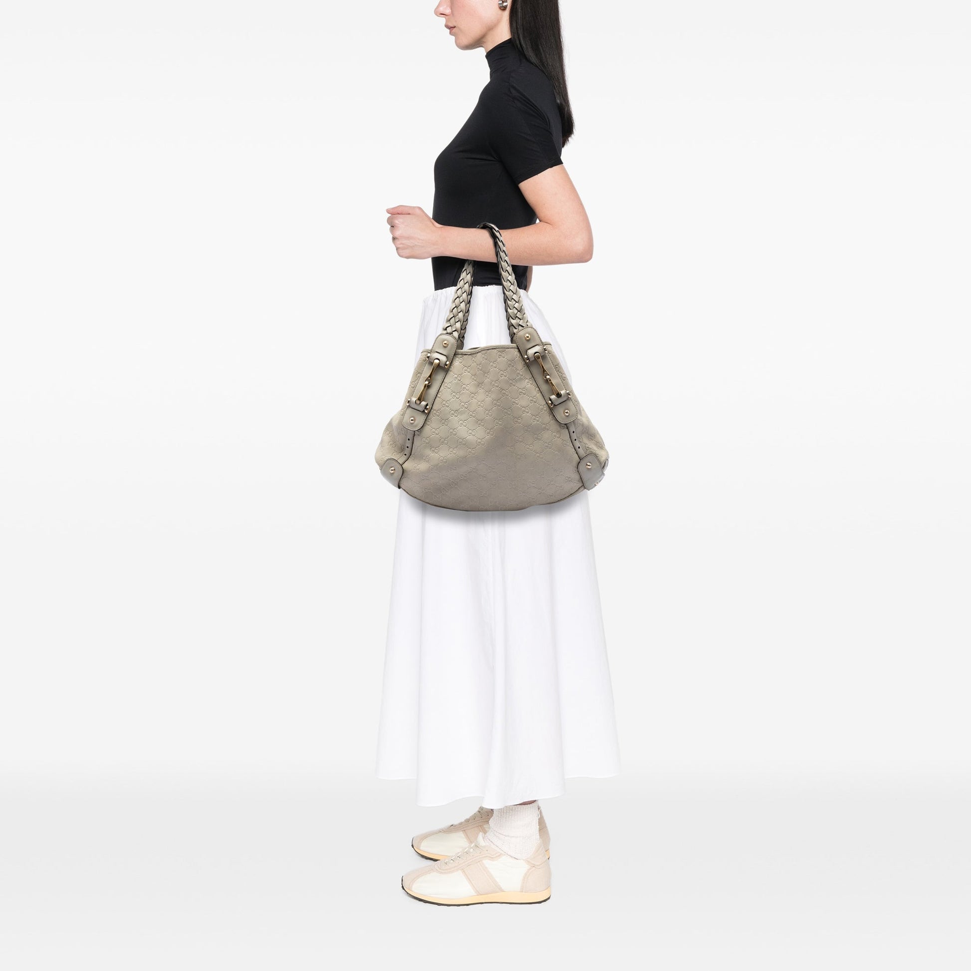 Gucci Guccissima Horsebit Pelham Shoulder Bag