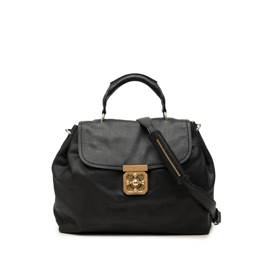 Chloé Leather Elsie Satchel — Black