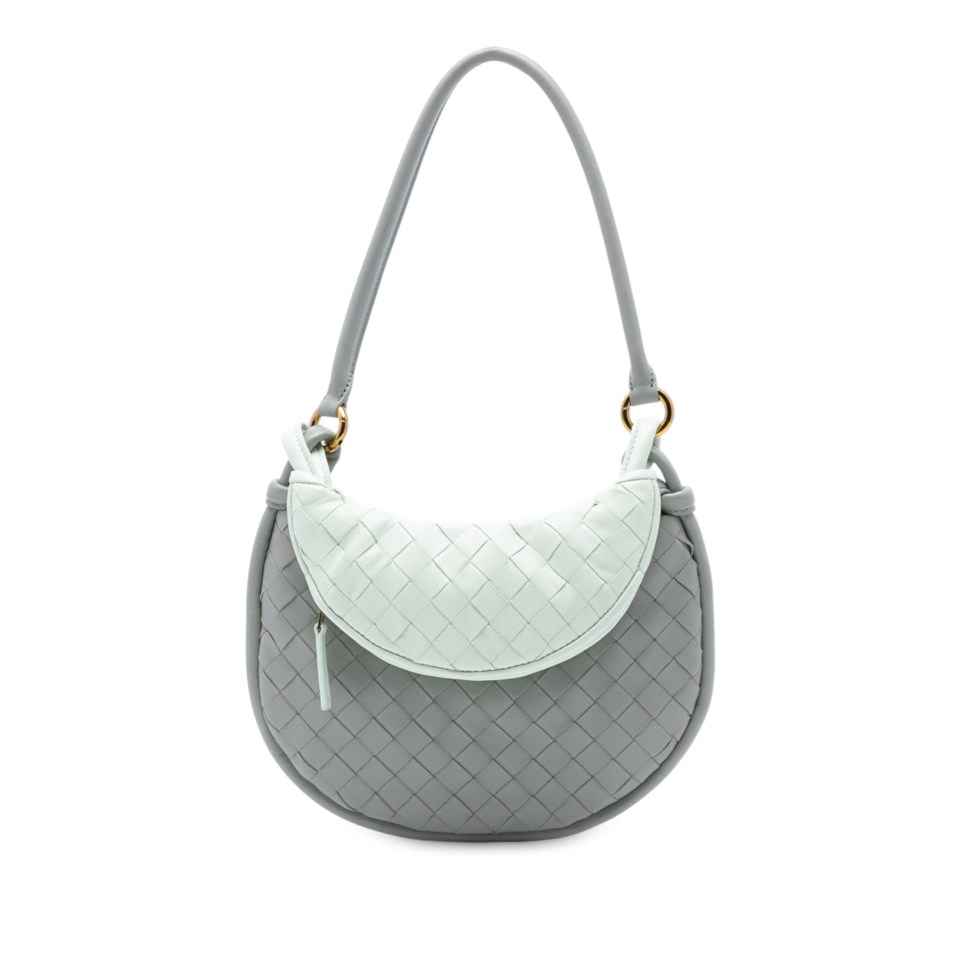 Bottega Veneta Small Bicolor Lambskin Intrecciato Gemelli Bag