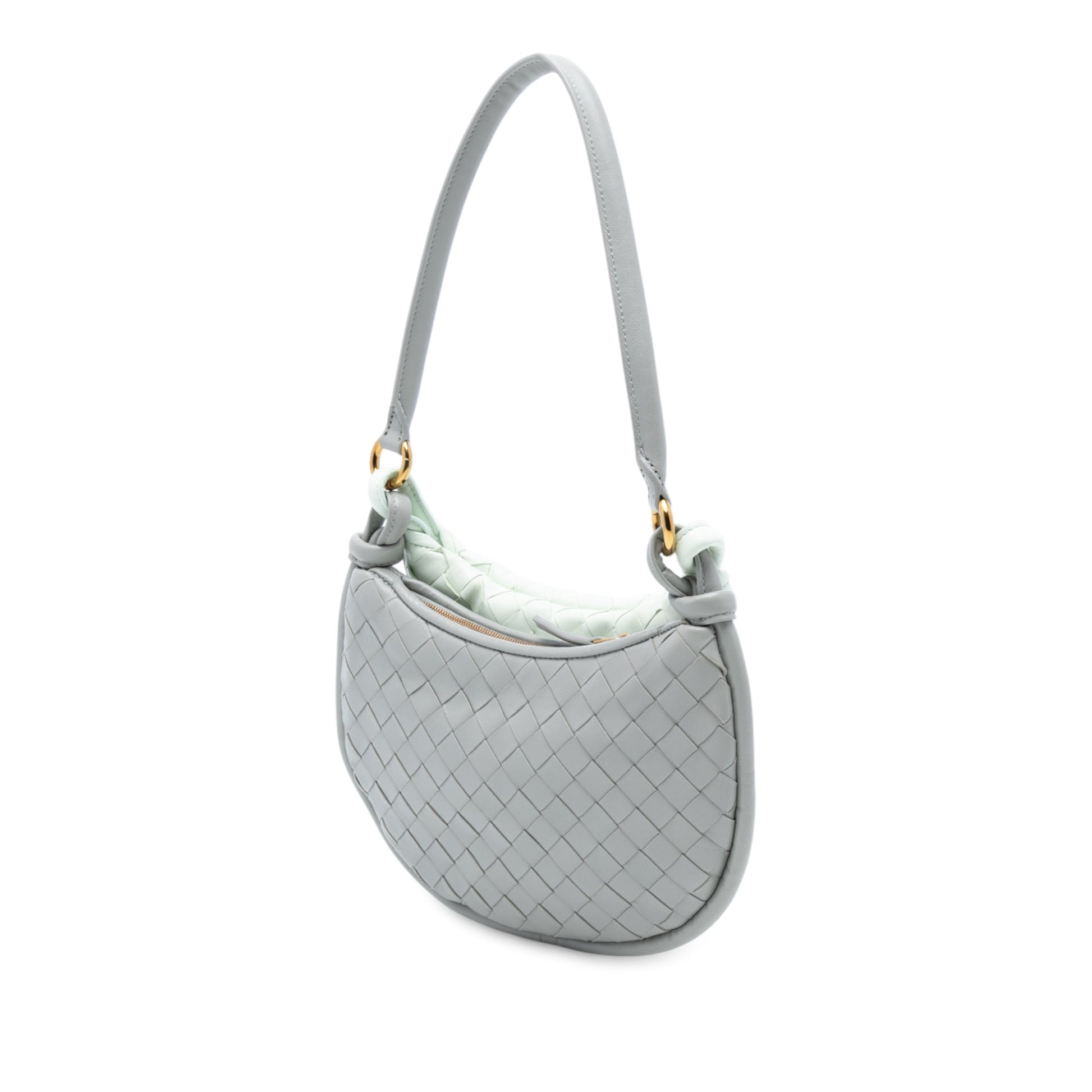 Bottega Veneta Small Bicolor Lambskin Intrecciato Gemelli Bag