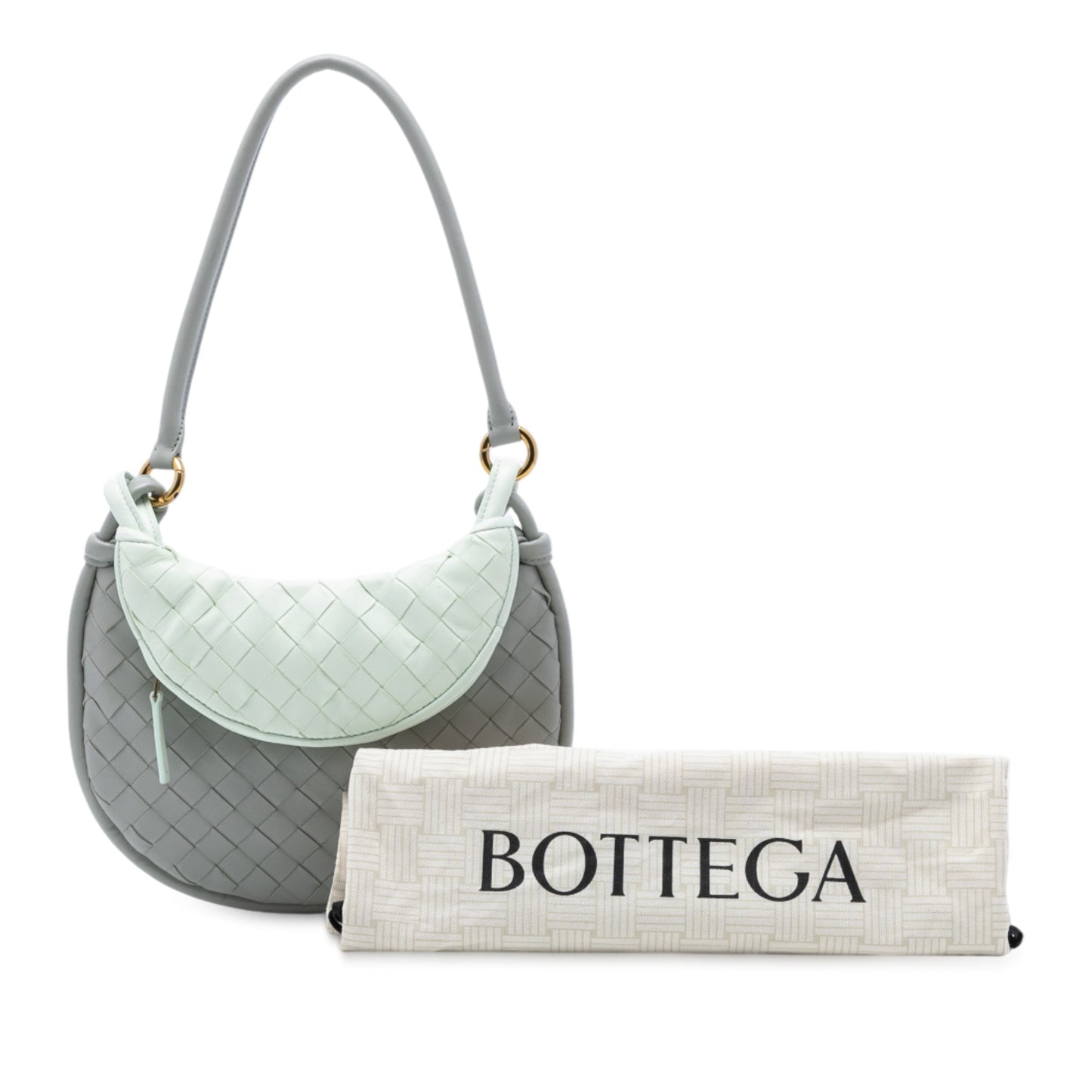 Bottega Veneta Small Bicolor Lambskin Intrecciato Gemelli Bag