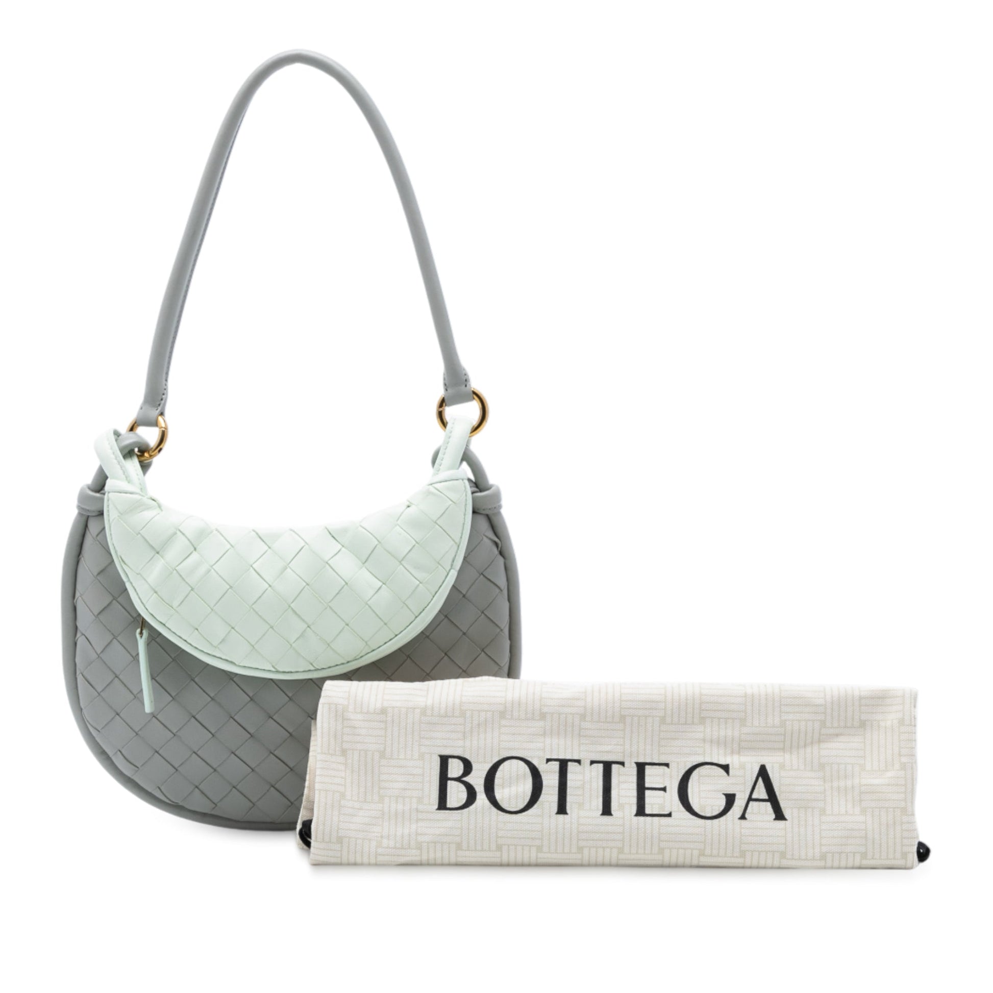 Bottega Veneta Small Bicolor Lambskin Intrecciato Gemelli Bag