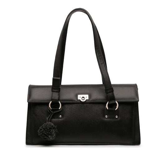Ferragamo Leather Gancini Shoulder Bag