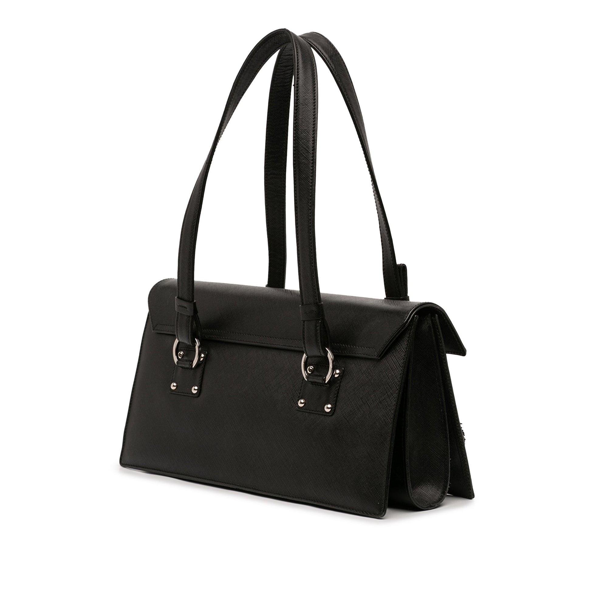 Ferragamo Leather Gancini Shoulder Bag