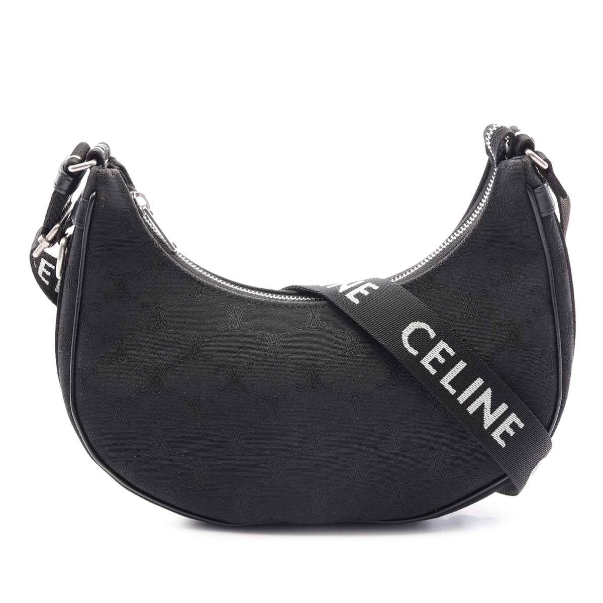 Celine Medium Canvas Triomphe Ava — Black