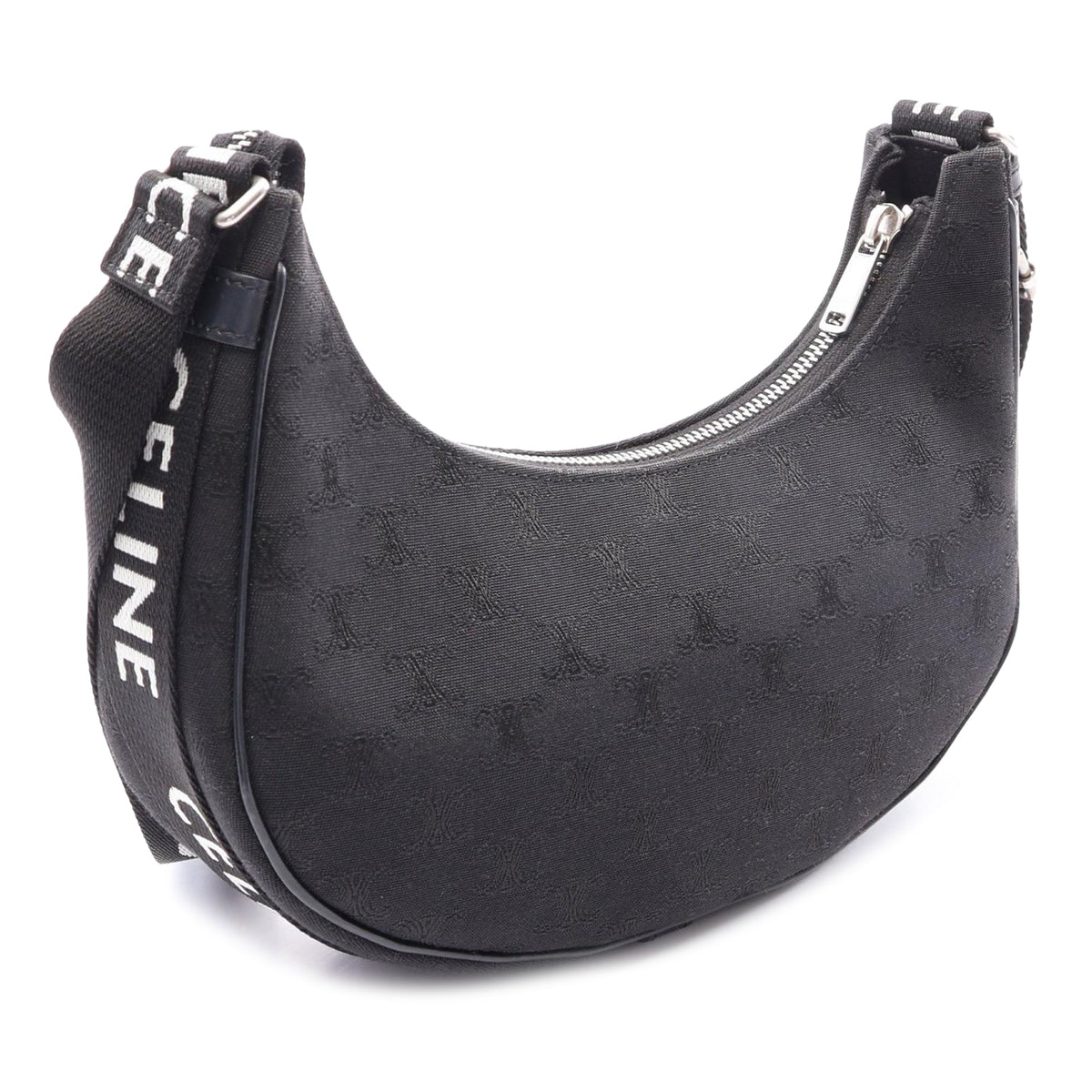 Celine Medium Canvas Triomphe Ava — Black