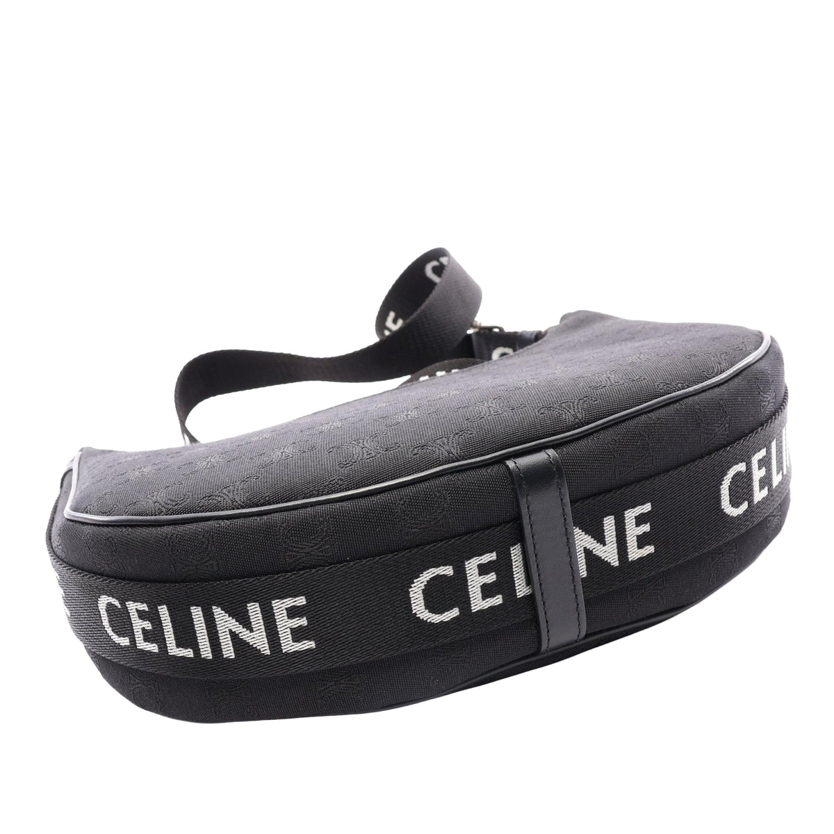 Celine Medium Canvas Triomphe Ava — Black