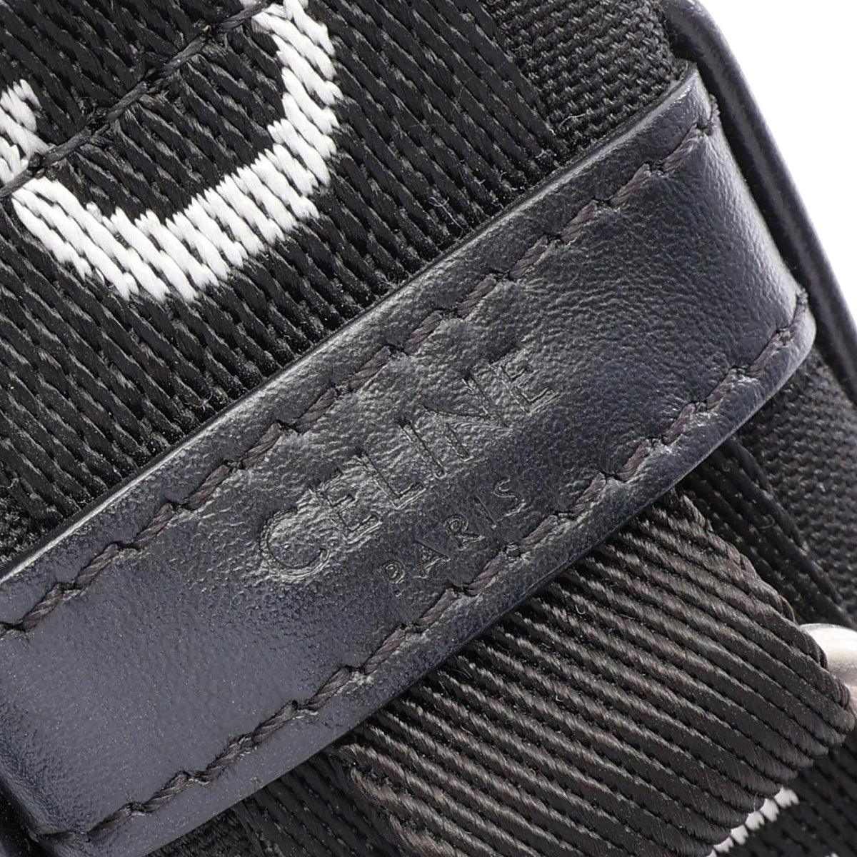 Celine Medium Canvas Triomphe Ava — Black