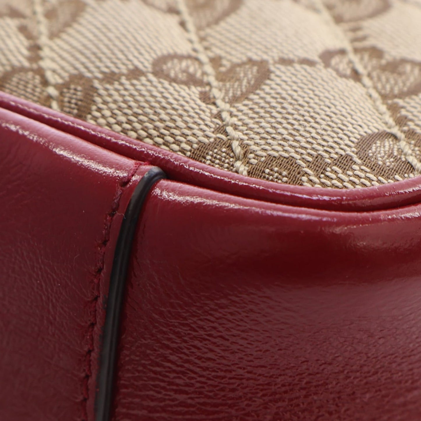 Gucci Small GG Marmont Matelasse Diagonal GG Canvas and Leather Shoulder Bag