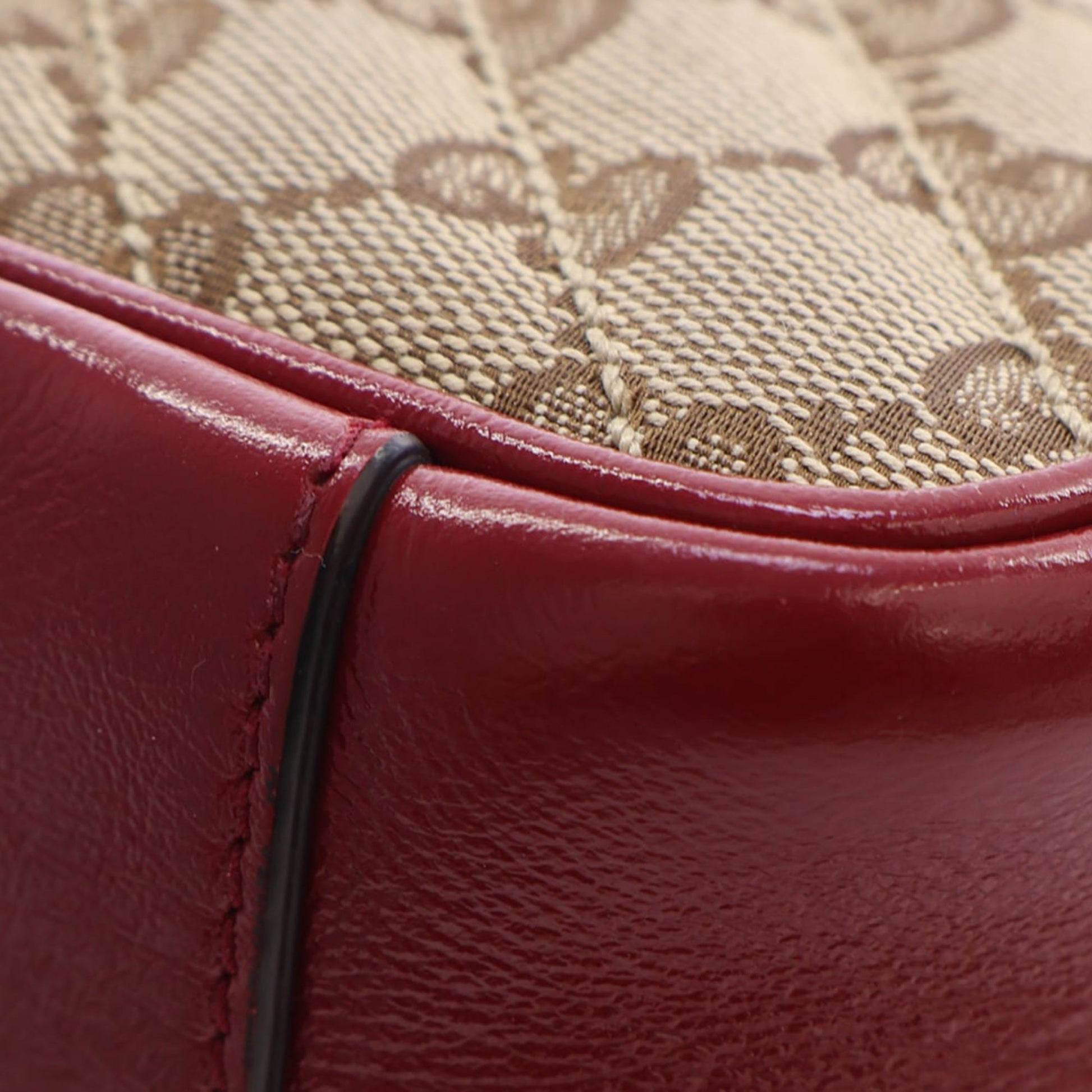 Gucci Small GG Marmont Matelasse Diagonal GG Canvas and Leather Shoulder Bag