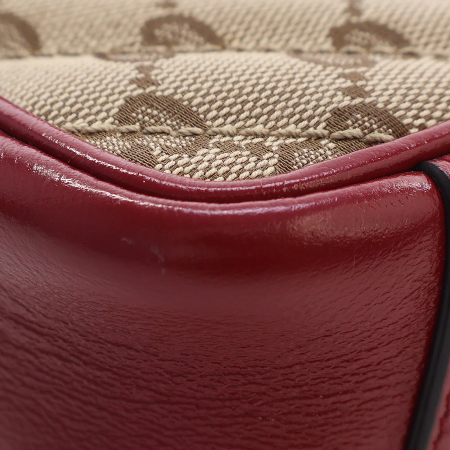 Gucci Small GG Marmont Matelasse Diagonal GG Canvas and Leather Shoulder Bag