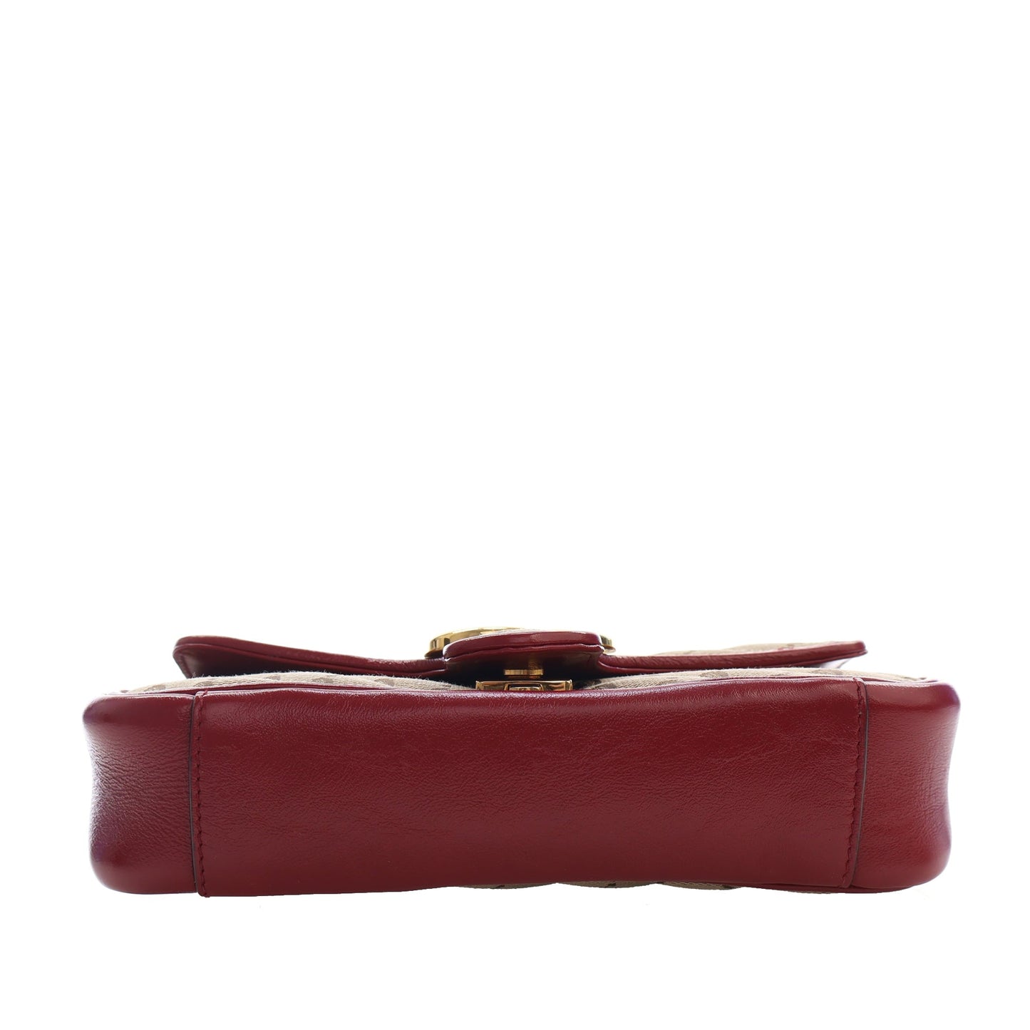 Gucci Small GG Marmont Matelasse Diagonal GG Canvas and Leather Shoulder Bag