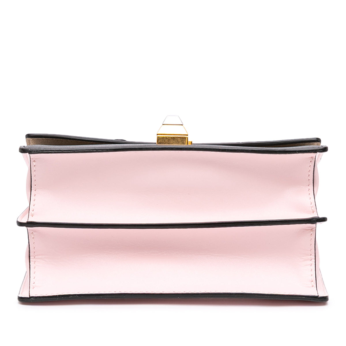 Fendi Fila Mania Small Multicolor Zucca Embossed Leather Kan I Crossbody — Black