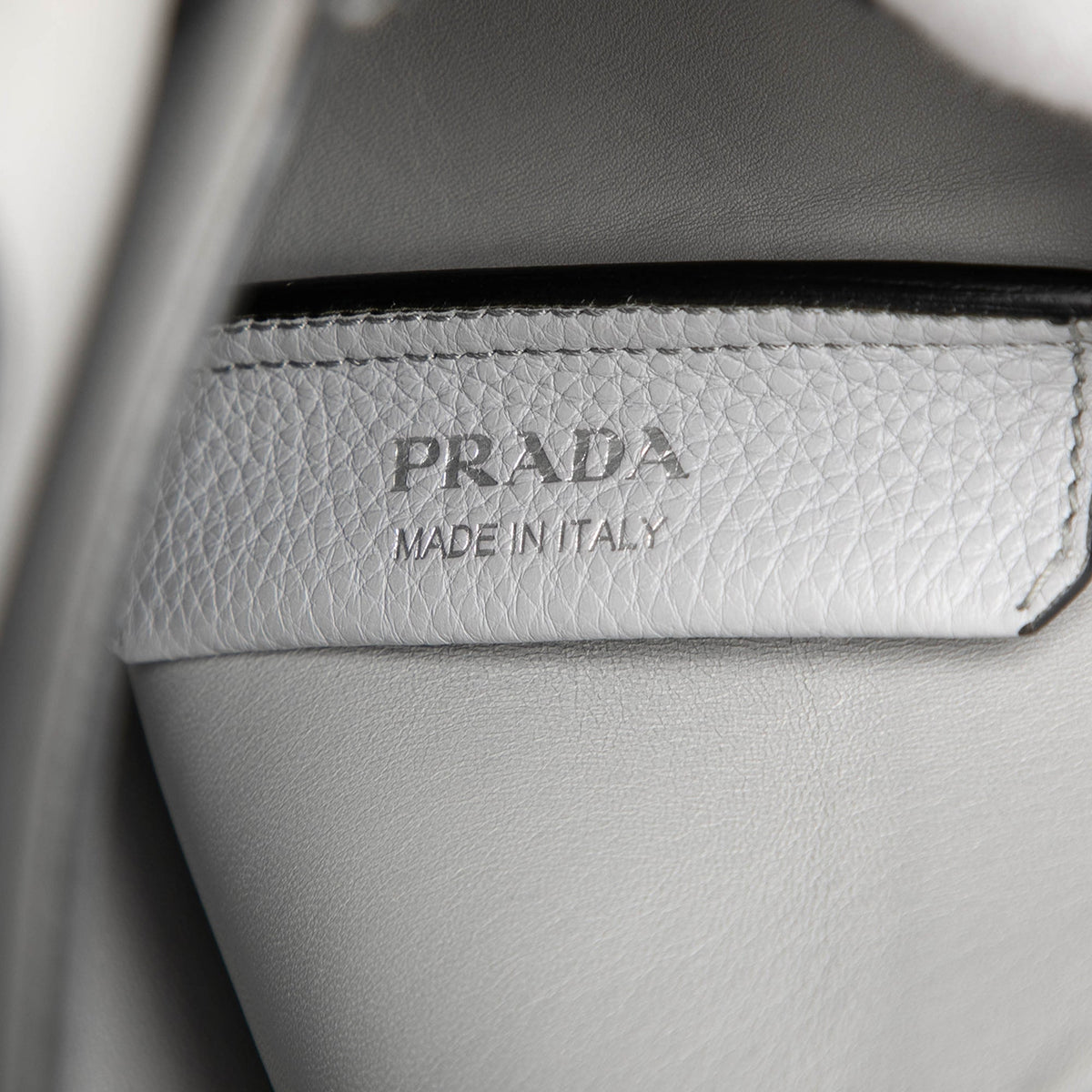 Prada Small Vitello Daino Dynamique Handbag — Gray