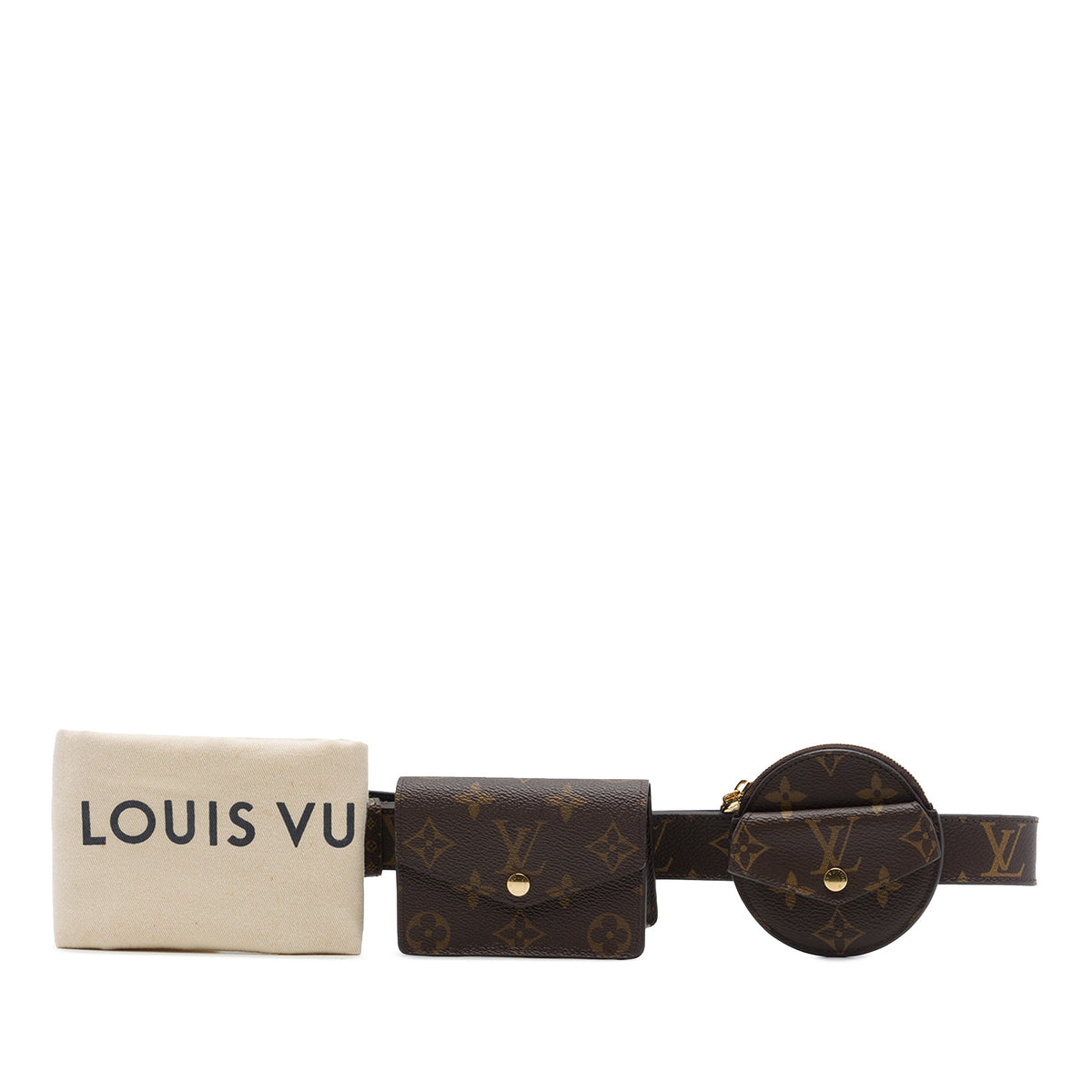 Louis Vuitton Monogram Daily Multi Pocket 30mm Belt — Brown