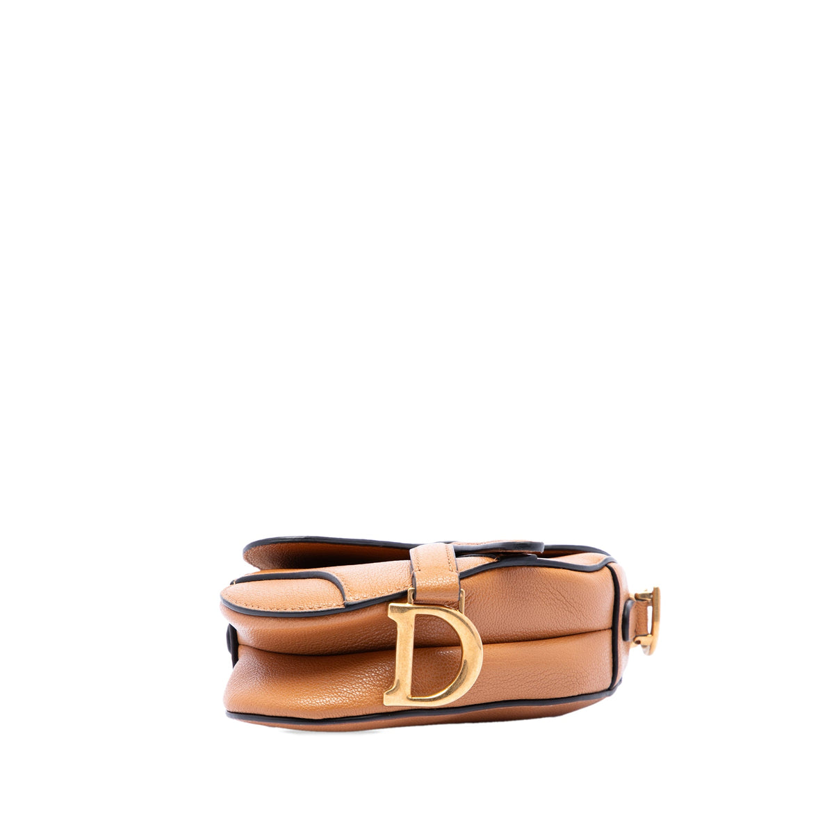 Dior Micro Goatskin Saddle Bag — Brown