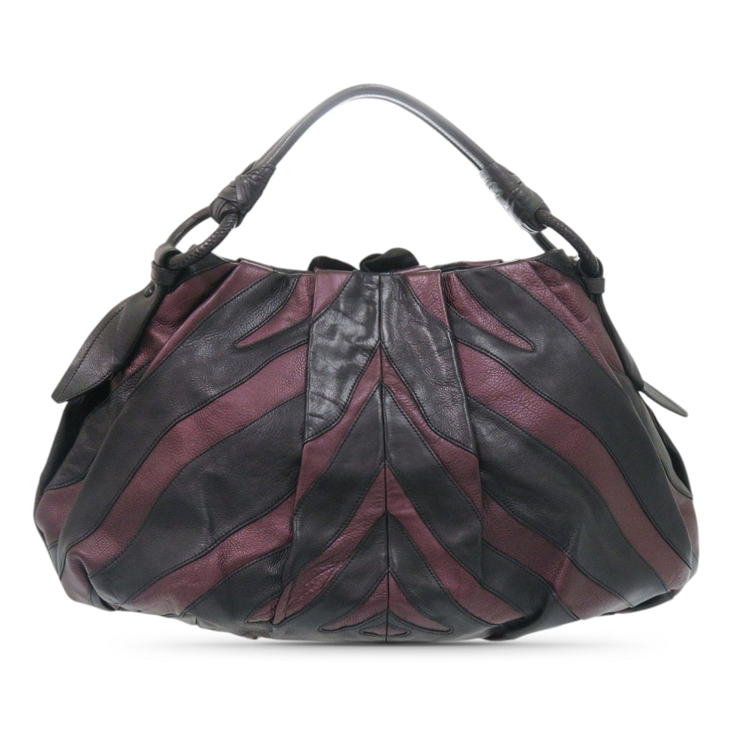 Prada Nappa Mordore Ruffle Hobo