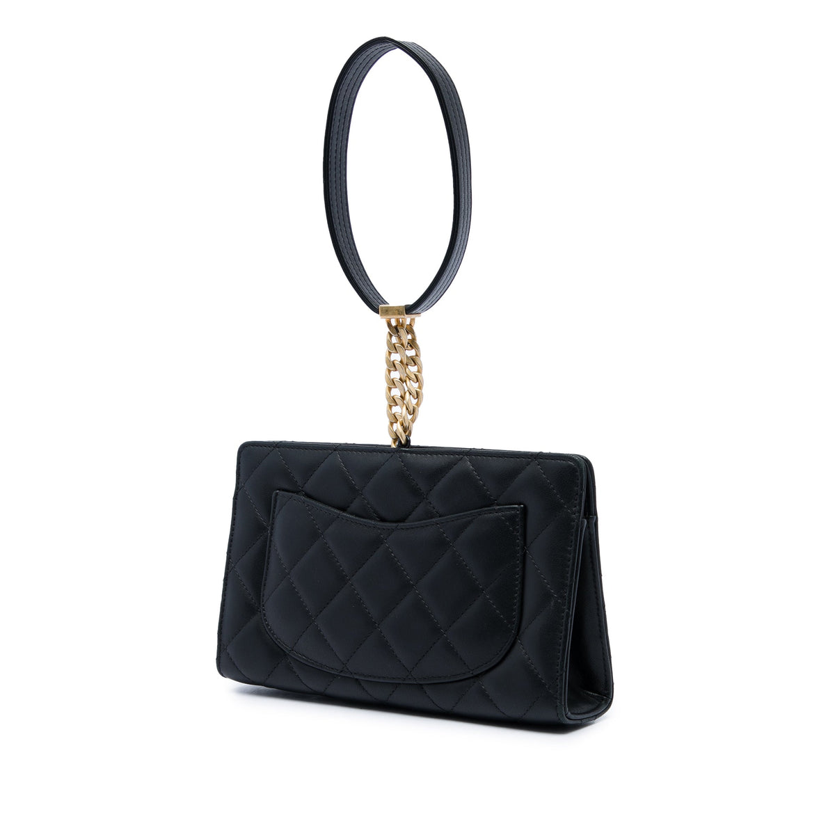 Chanel Mini Lambskin Leather Evening By The Sea Clutch — Black