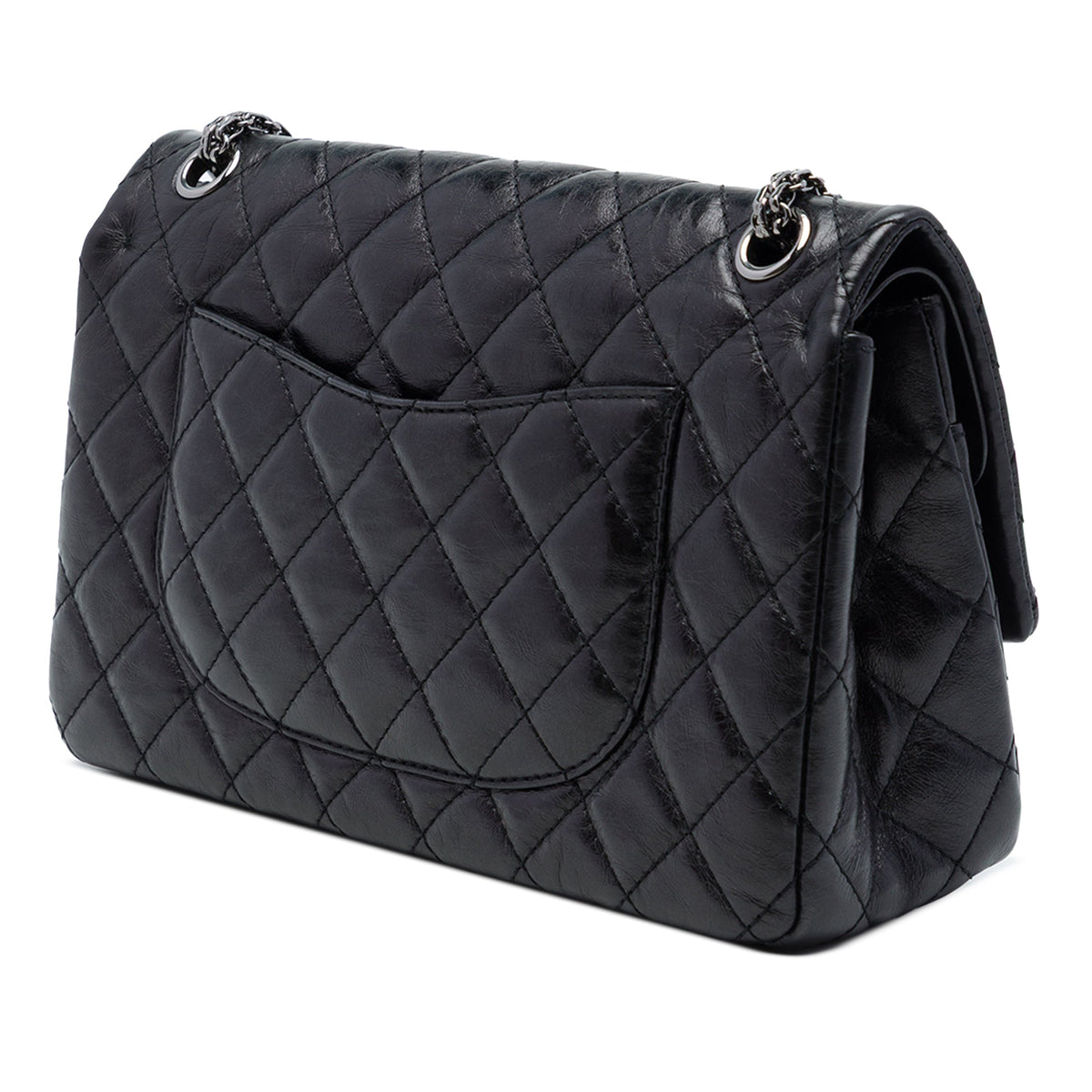 Chanel Quilted Aged Calfskin Reissue 2.55 Double Flap 226 — Black