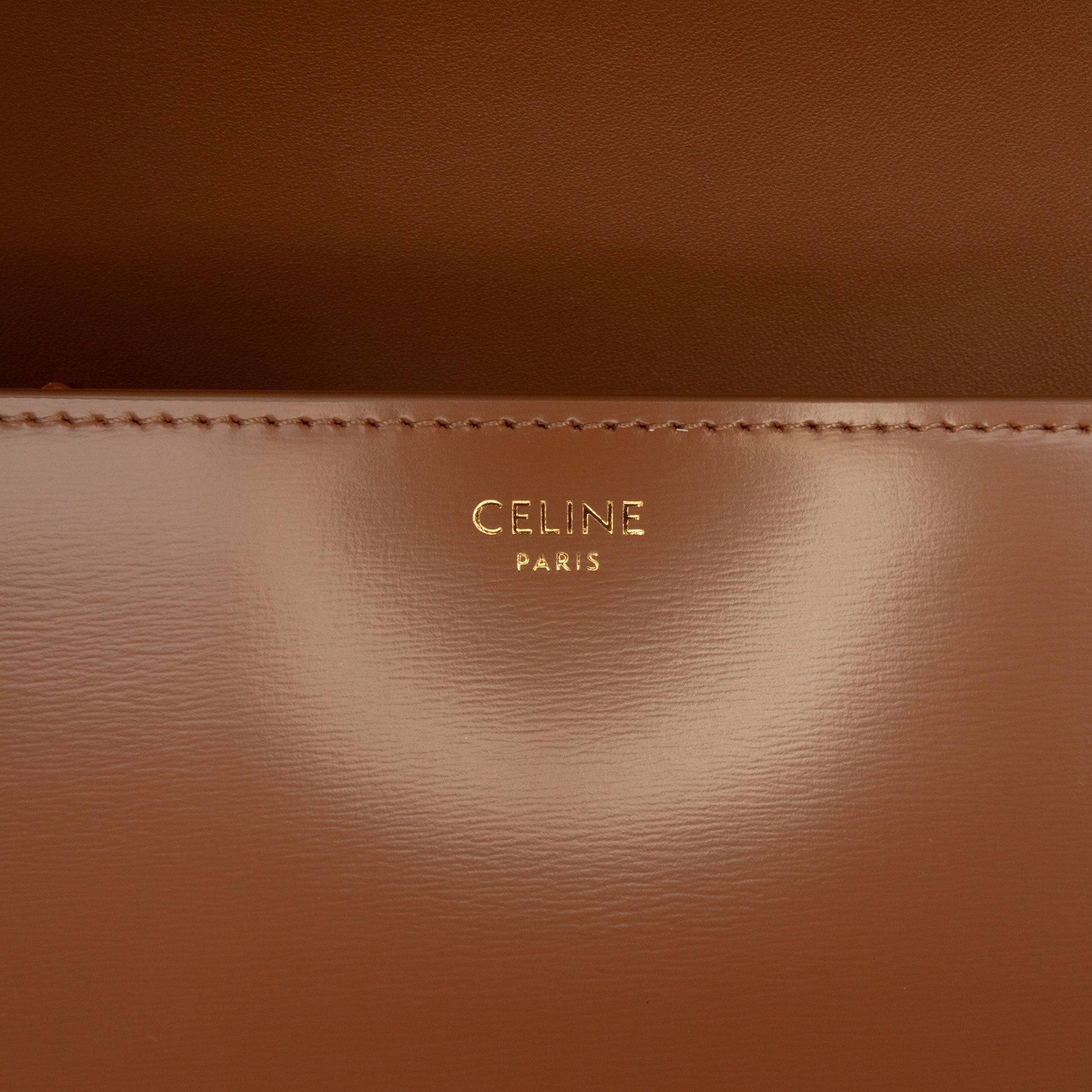 Celine Teen Shiny Calfskin Triomphe Crossbody