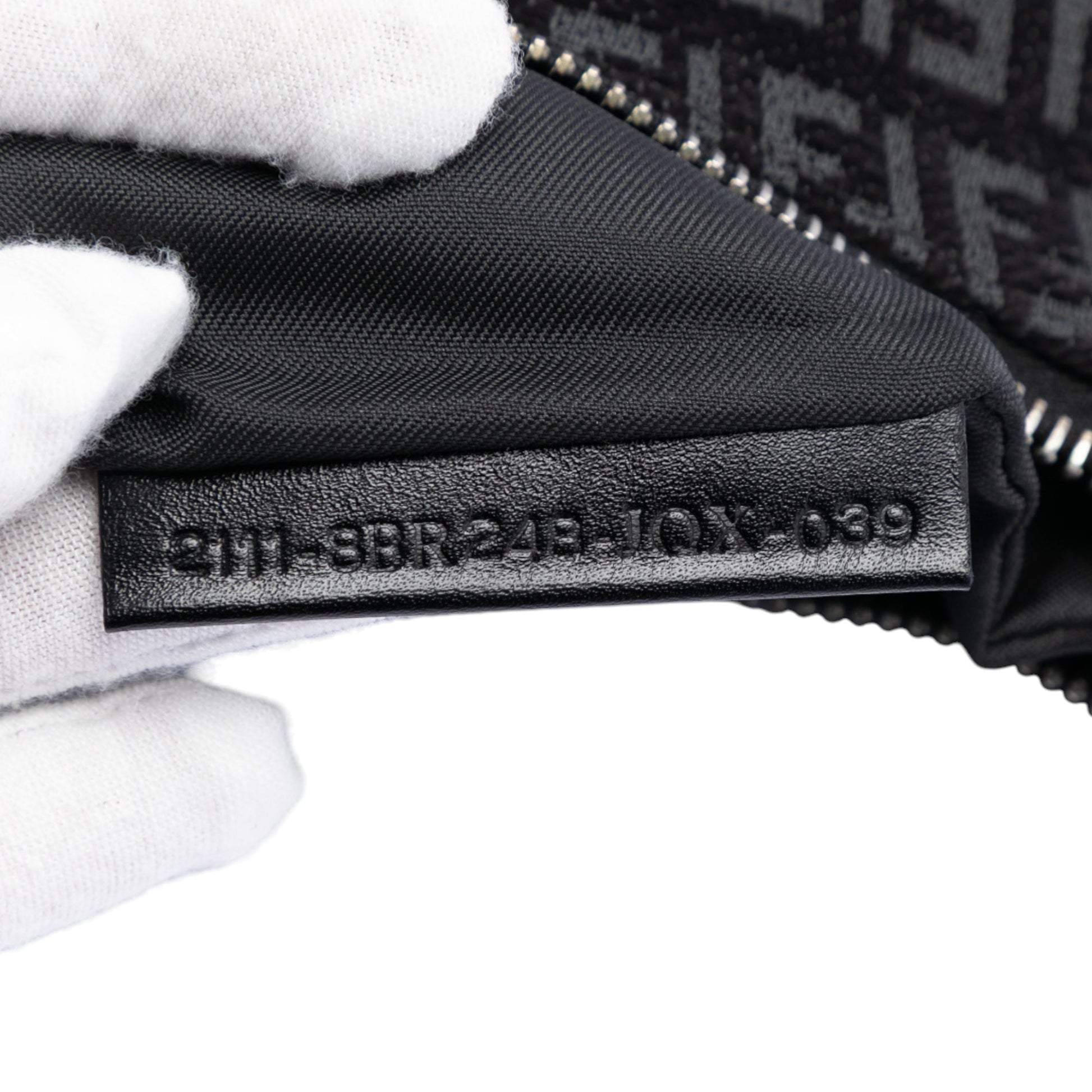 Fendi Zucchino Canvas Oyster Shoulder Bag