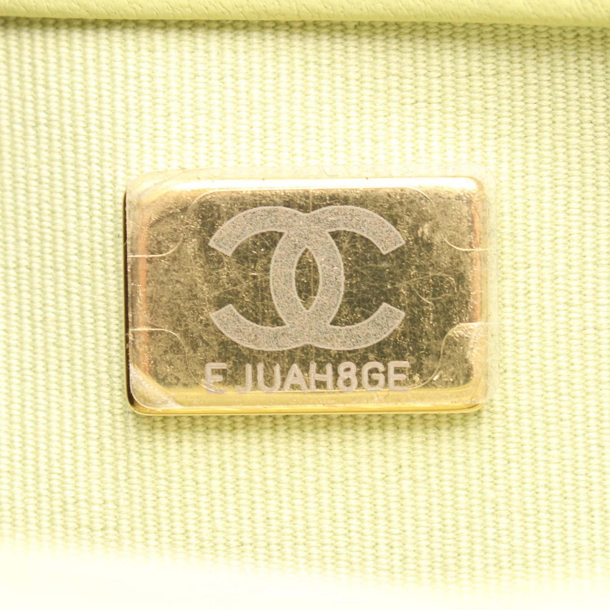 Chanel Mini Quilted Lambskin Oval Logo Chain Top Handle Flap