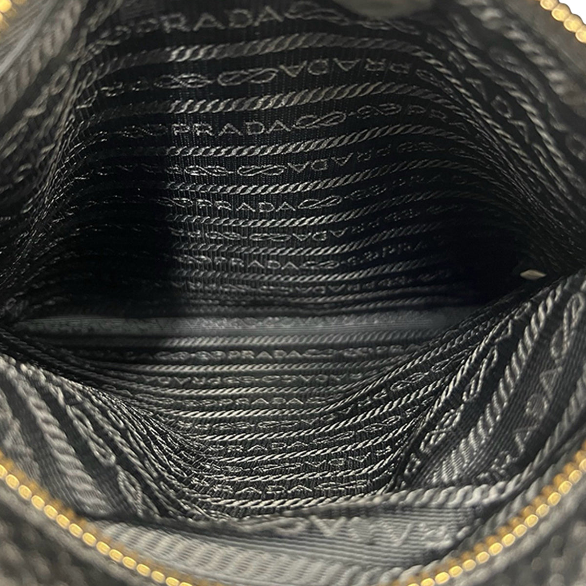 Prada Vitello Daino Embossed Logo Tote