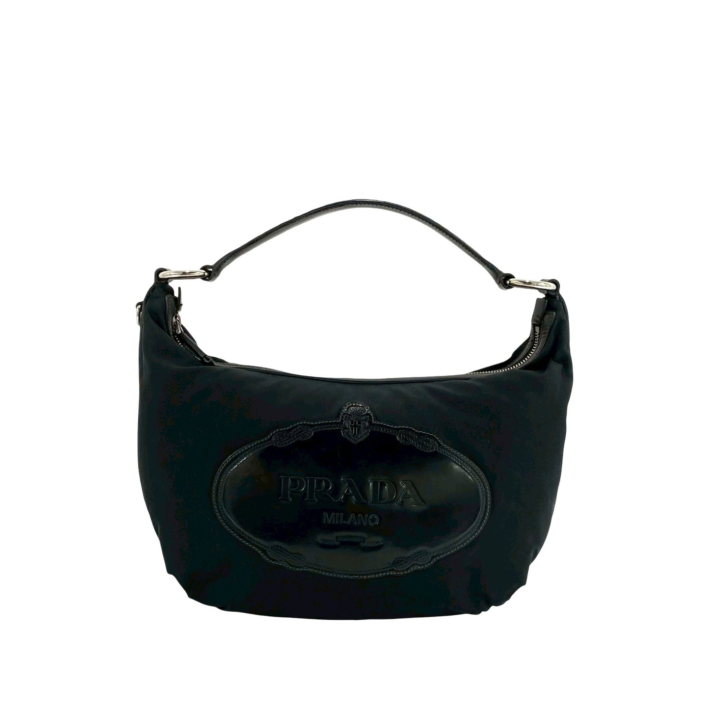 Prada Canapa Logo Tessuto Hobo