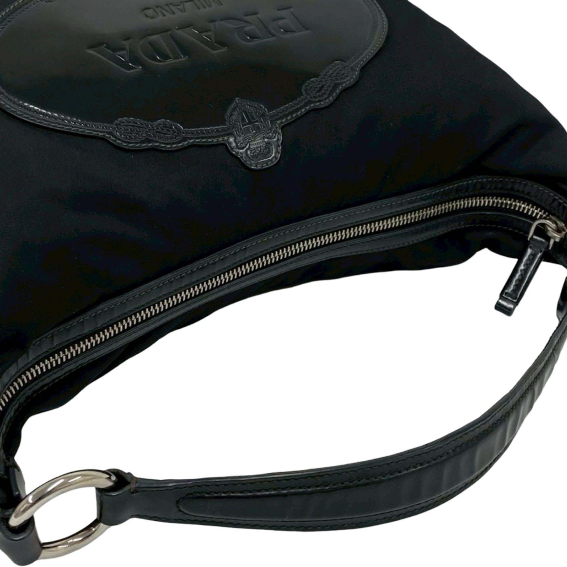 Prada Canapa Logo Tessuto Hobo
