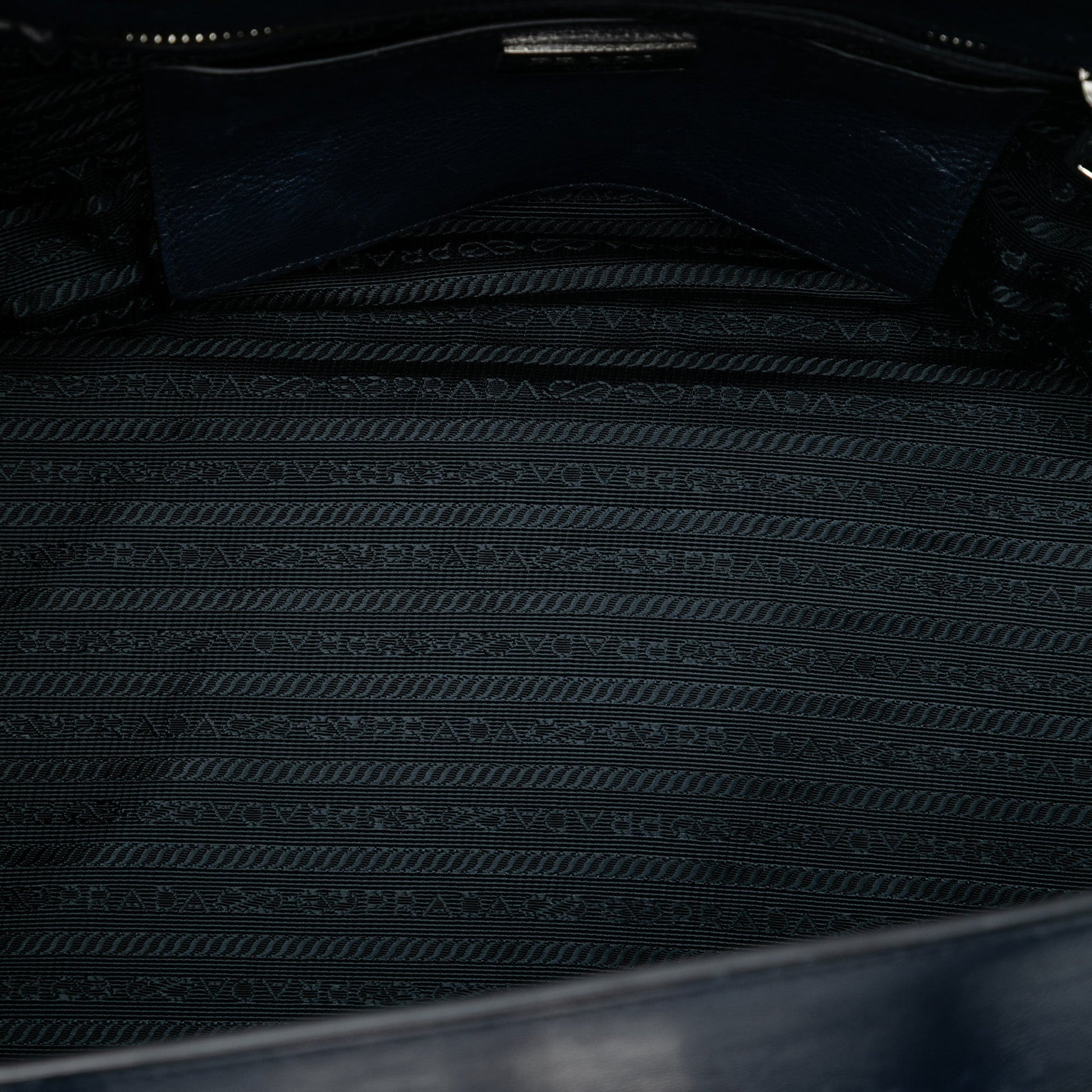 Prada Glace Calf Sound Lock Satchel