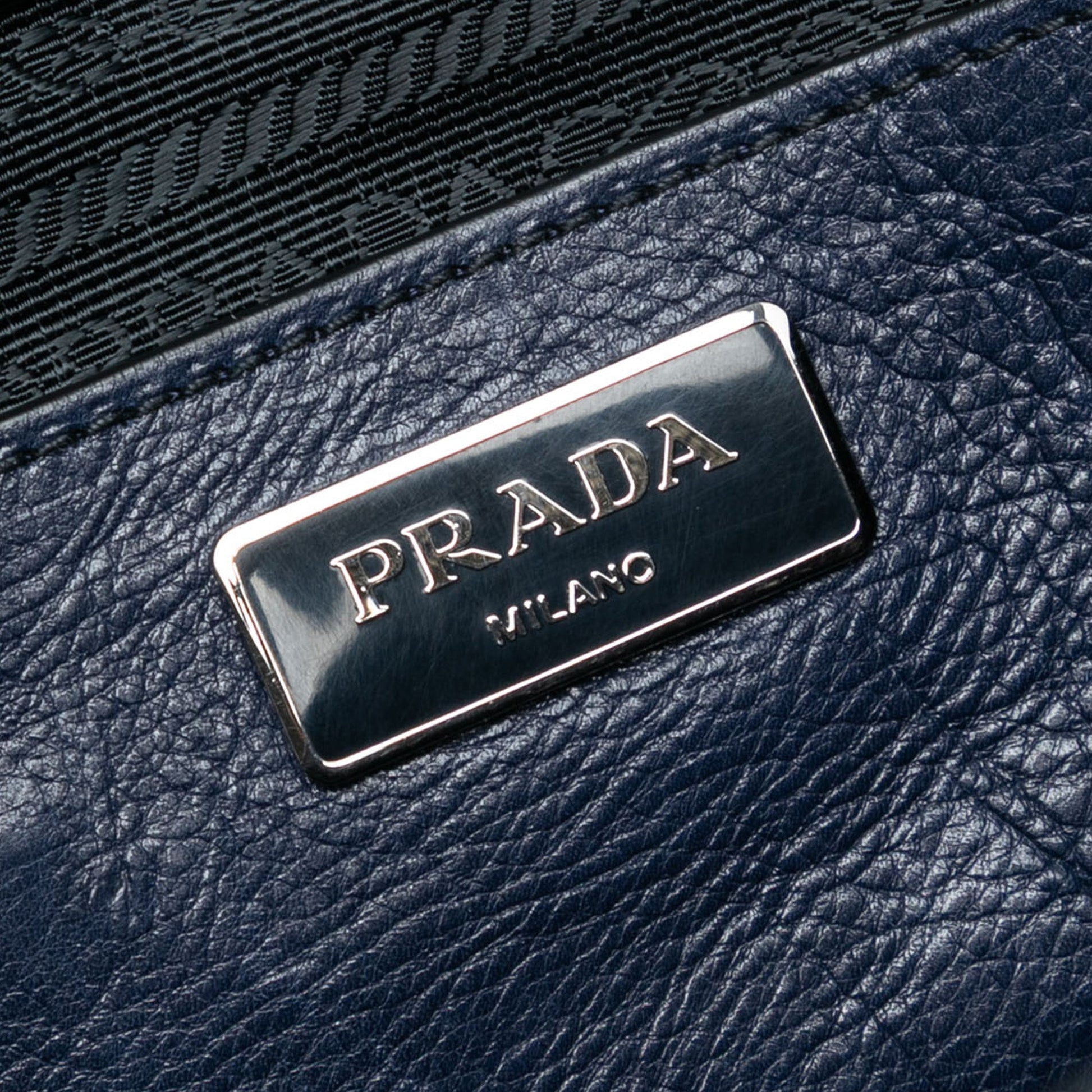 Prada Glace Calf Sound Lock Satchel