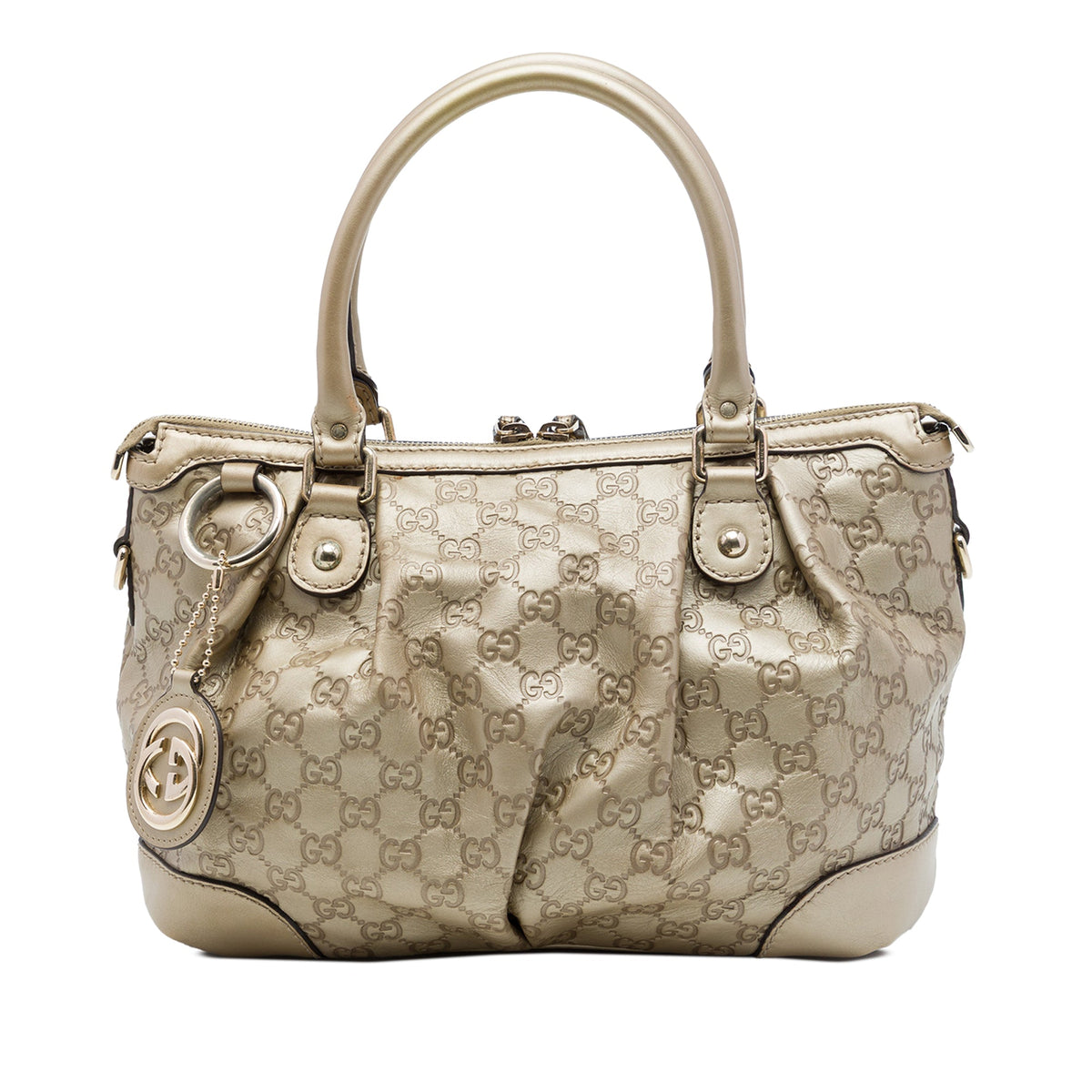 Gucci Guccissima Sukey Satchel — Gold