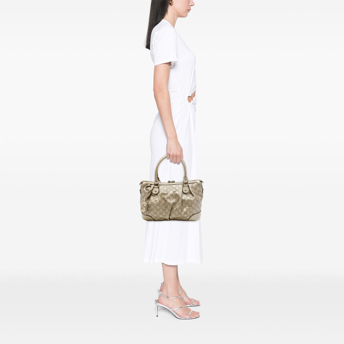 Gucci Guccissima Sukey Satchel — Gold