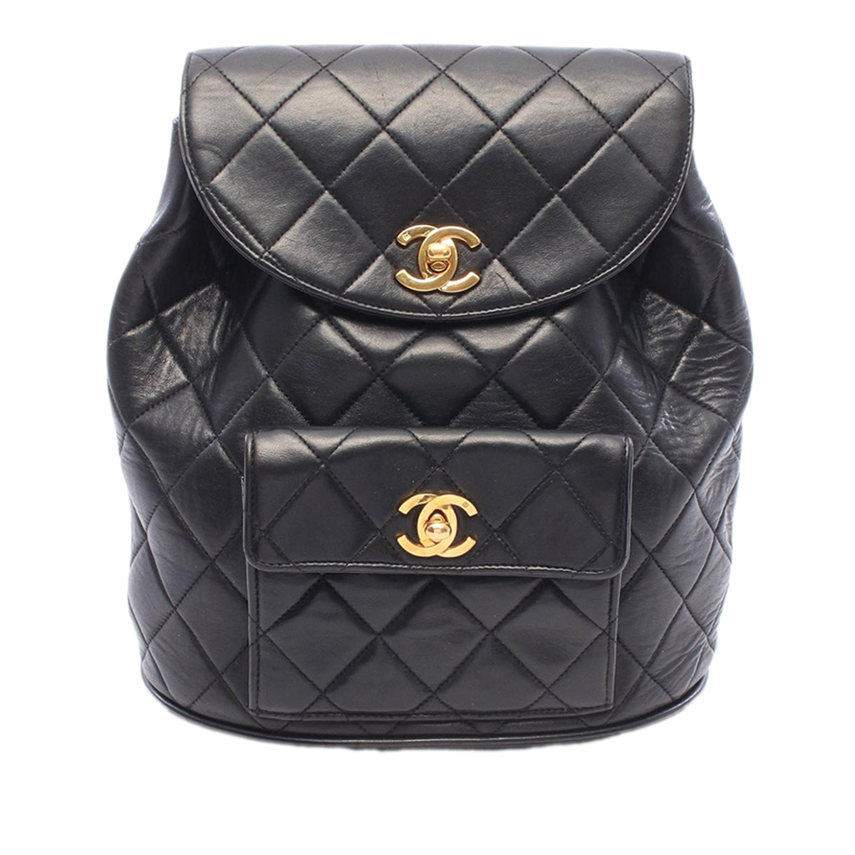 Chanel Medium Quilted Lambskin Duma Backpack — Black