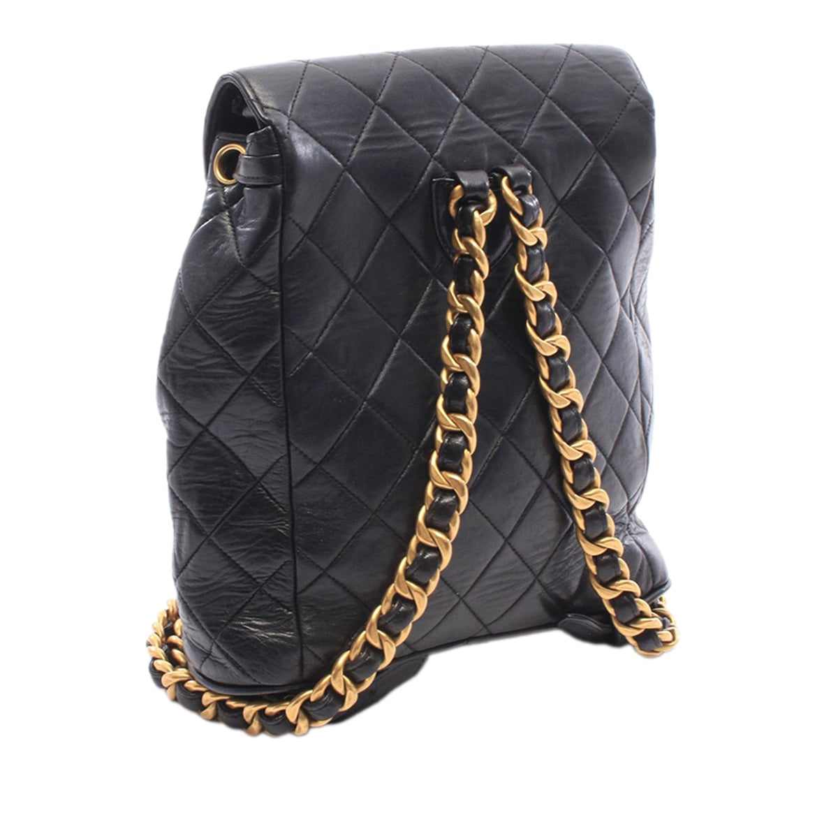 Chanel Medium Quilted Lambskin Duma Backpack — Black