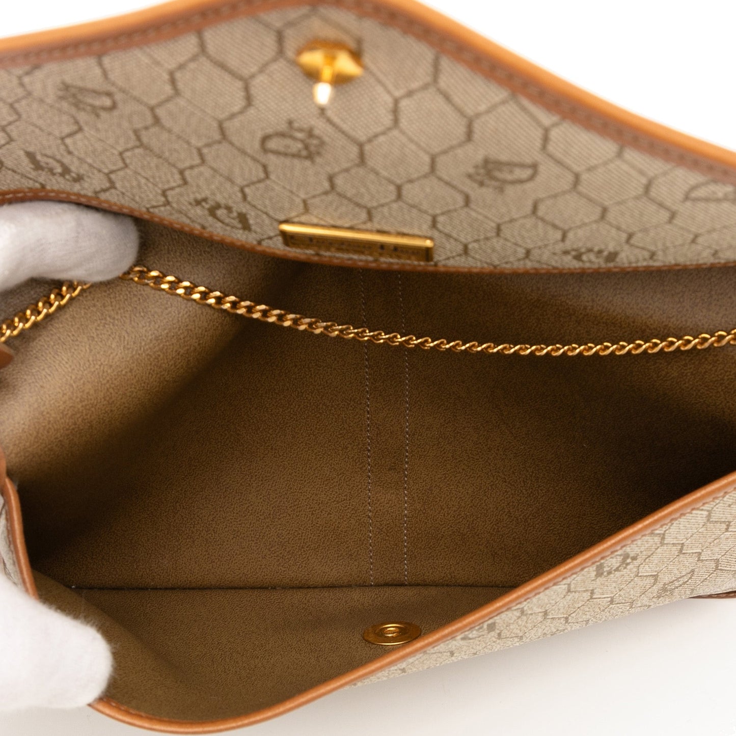Dior Honeycomb Coated Canvas Chain Crossbody