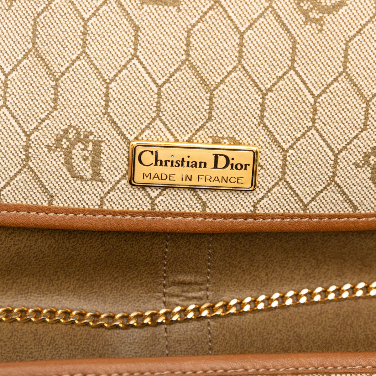 Dior Honeycomb Coated Canvas Chain Crossbody