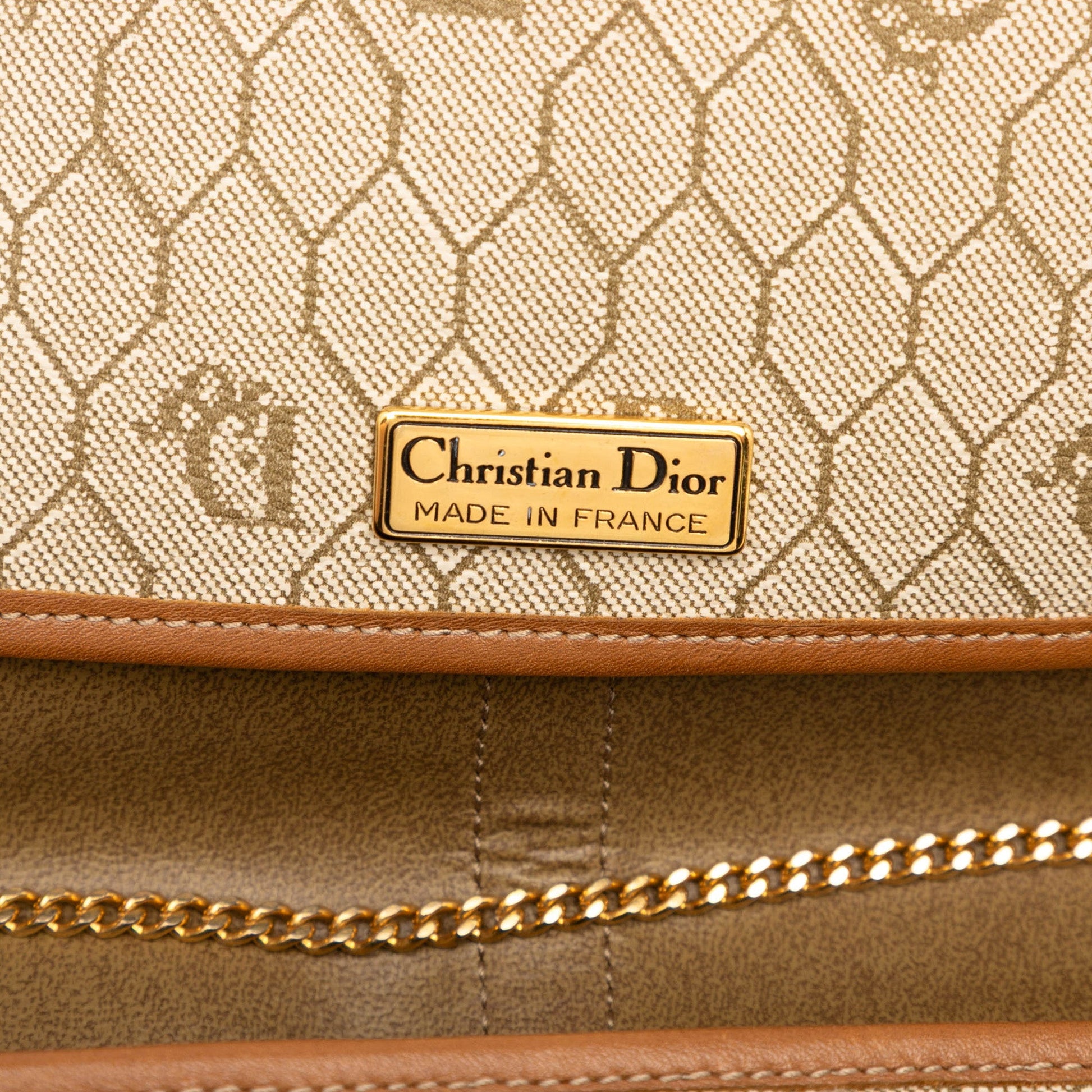 Dior Honeycomb Coated Canvas Chain Crossbody