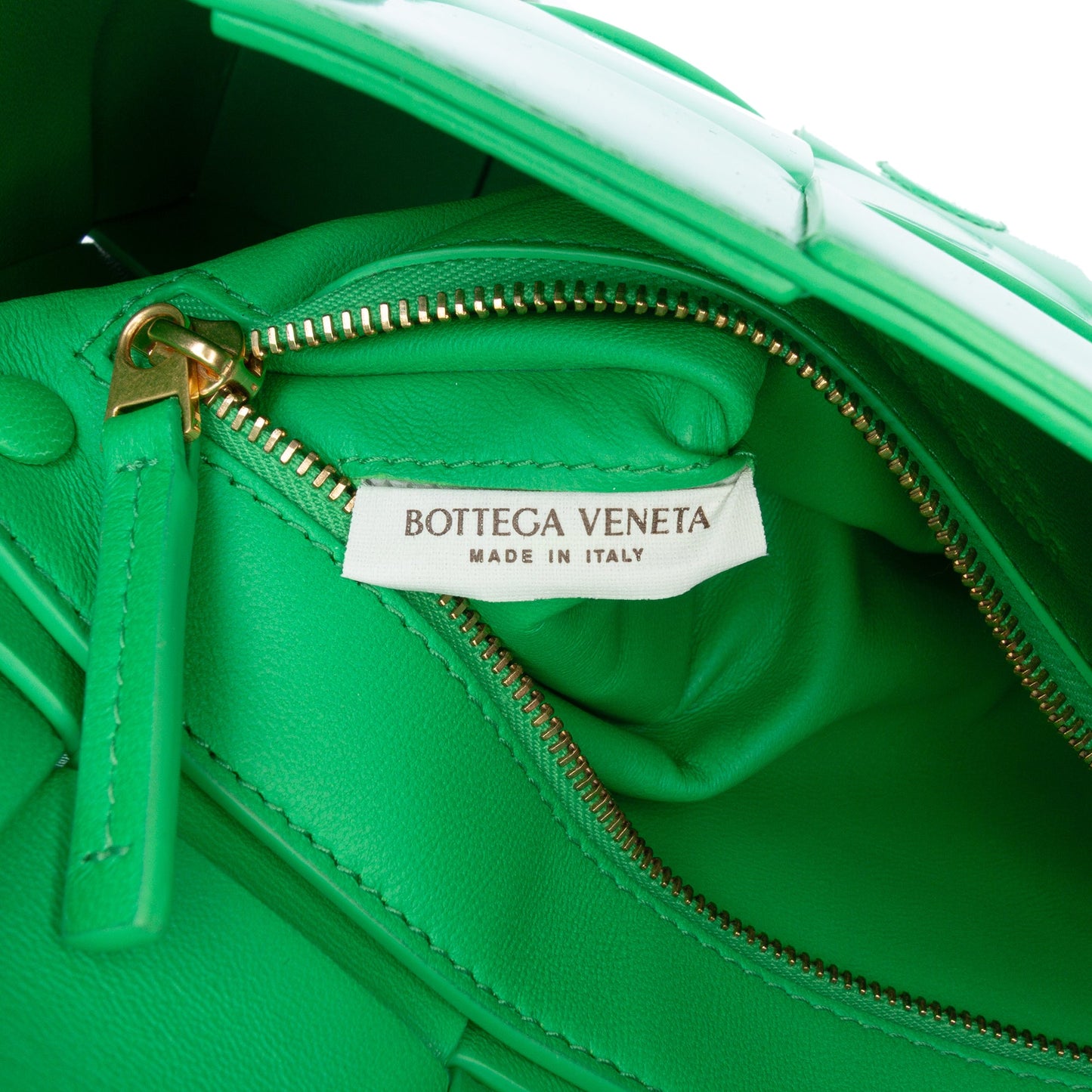 Bottega Veneta Patent Intrecciato Cassette Crossbody