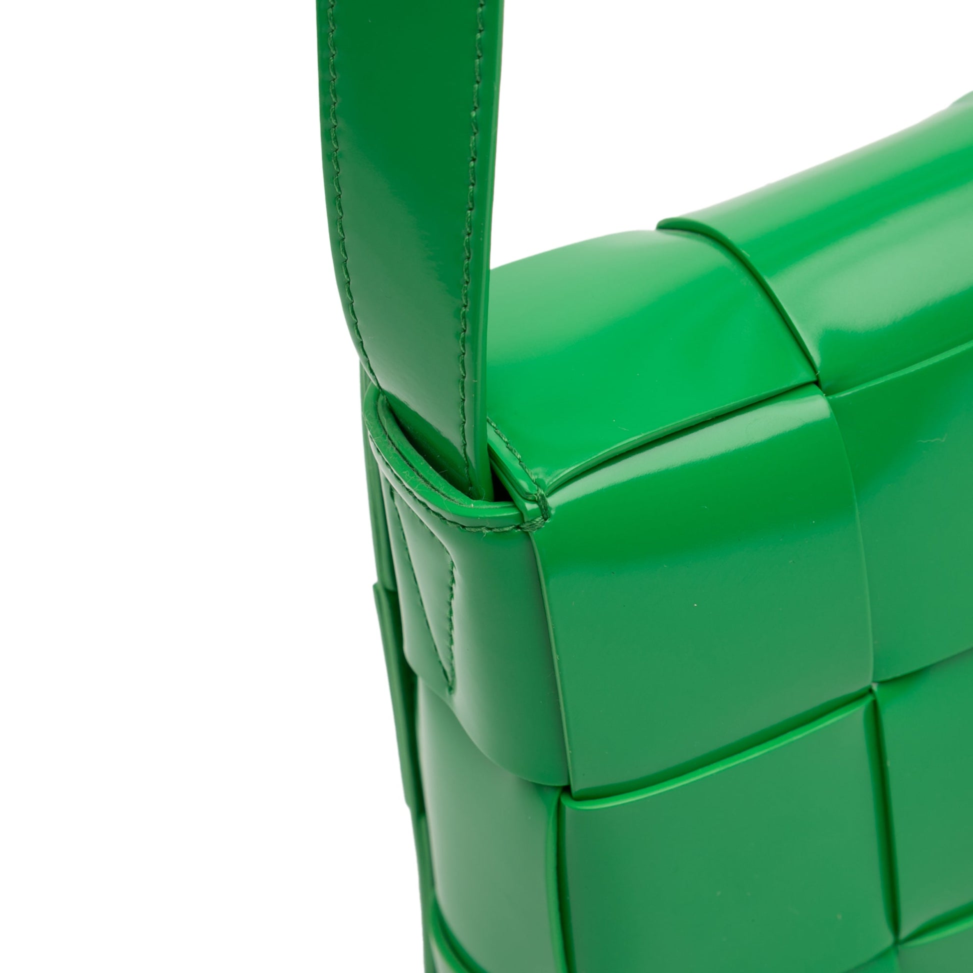 Bottega Veneta Patent Intrecciato Cassette Crossbody