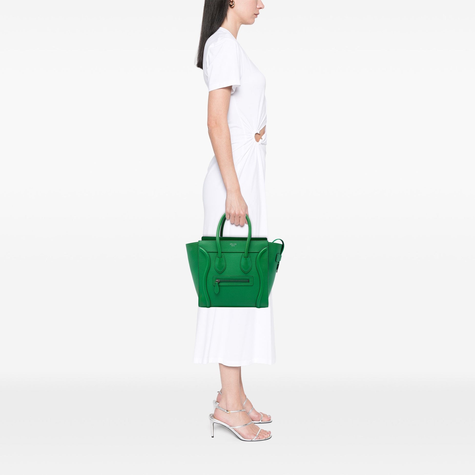 Celine Micro Drummed Calfskin Luggage Tote