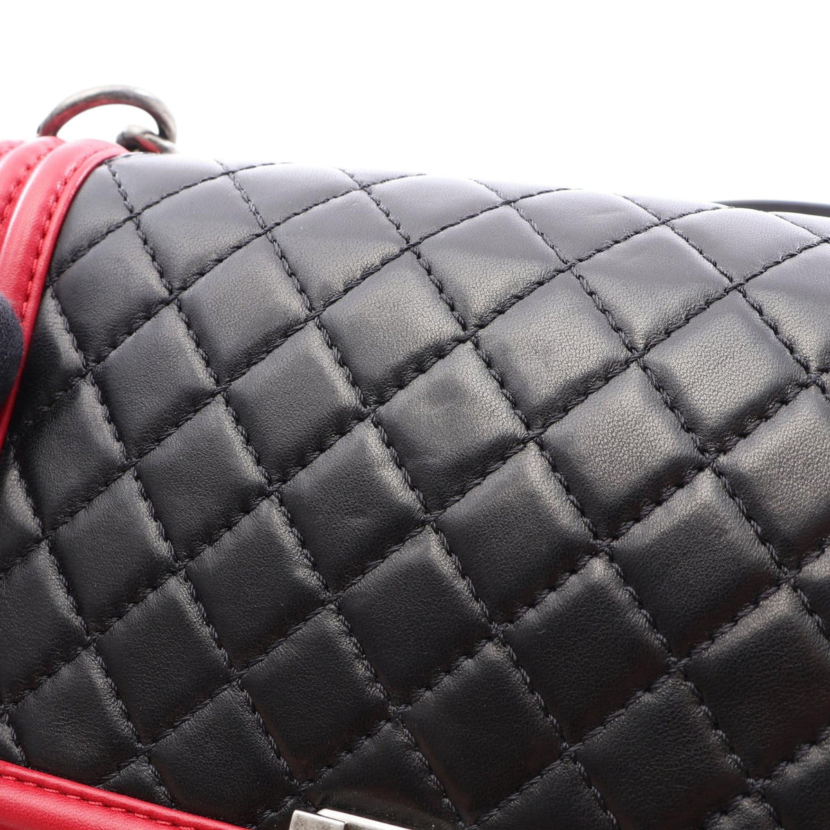 Chanel Old Medium Bicolor Quilted Lambskin Boy Flap